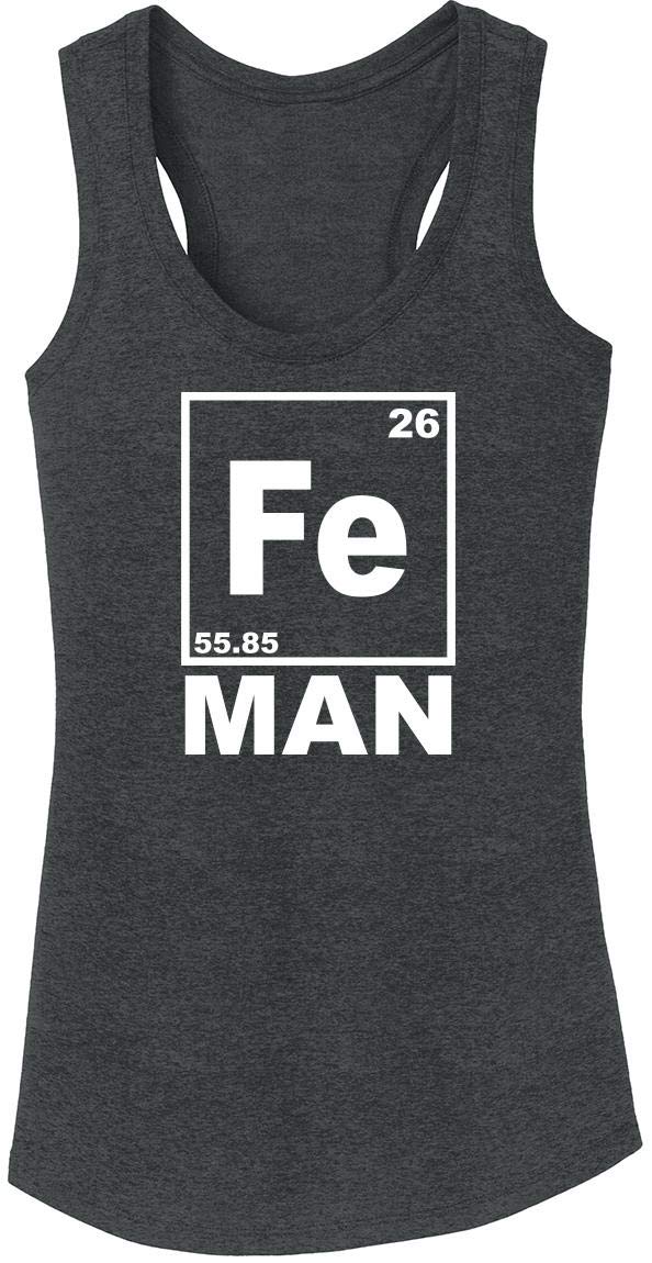 Funny Iron Man Chemistry T-Shirt for Women - Tri-Blend Tank Top - Perfect for Cosplay, Comic Con & Superhero Fans