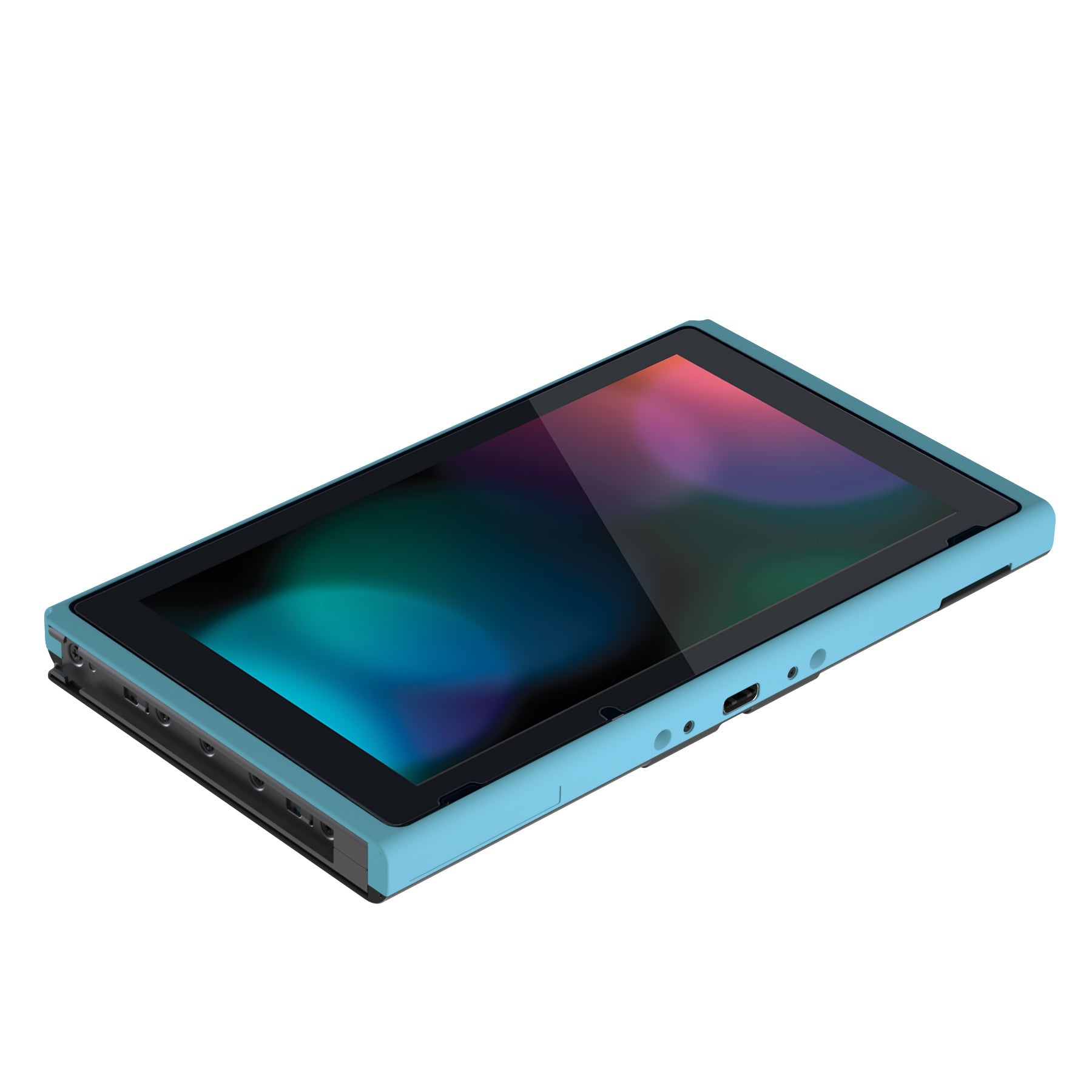 eXtremeRate DIY Replacement Housing Shell Front Frame with Volume & Power Buttons for Nintendo Switch Console - Heaven Blue | Custom Gaming Accessories for Switch Enthusiasts | Perfect for Console Repair & Modding Projects