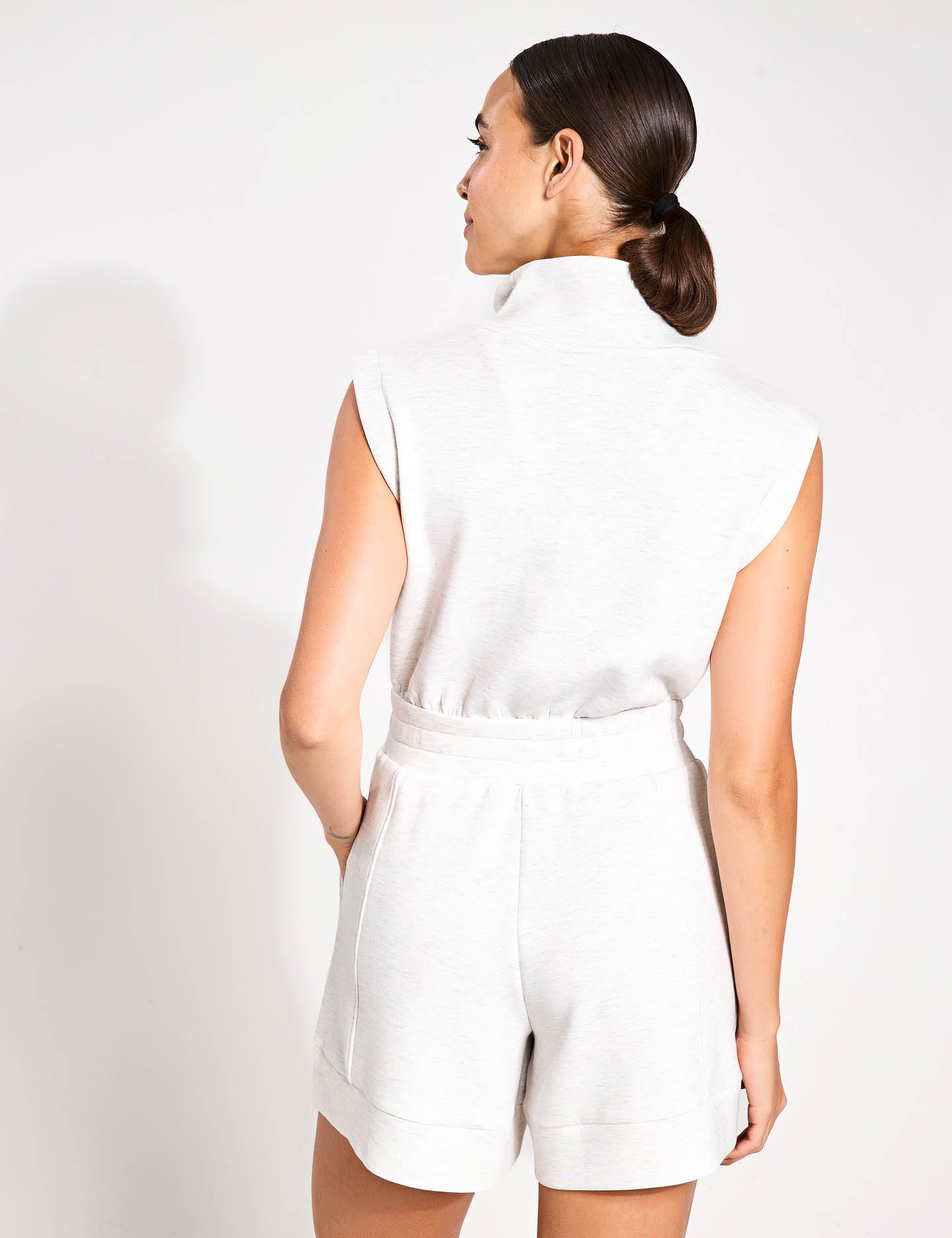 Linvale Playsuit Ivory Marl - Stylish Women's Jumpsuit for Casual Wear, Summer Outfits & Beach Vacations