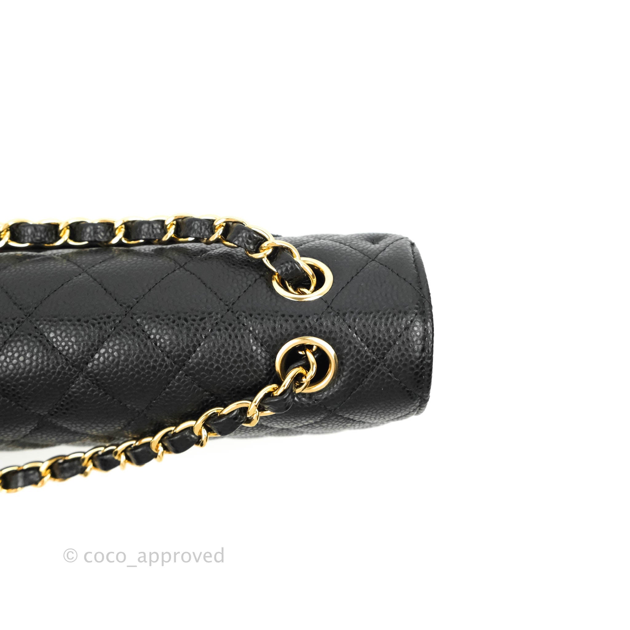 Chanel Classic Medium Double Flap Bag in Black Caviar Leather with Gold Hardware - Luxury Designer Handbag for Women, Perfect for Work, Evening Events & Everyday Use