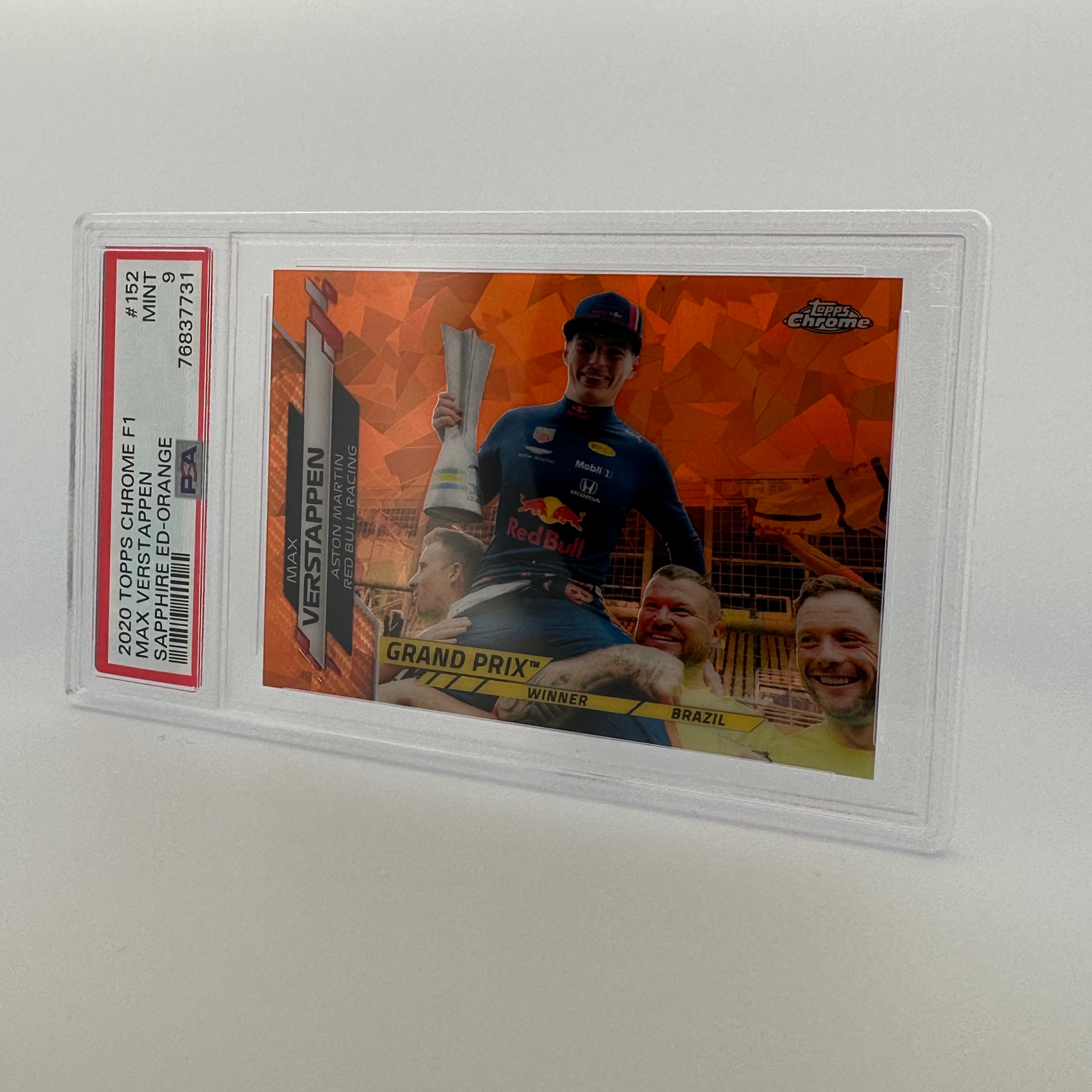 PSA 9 Graded 20/25 MAX VERSTAPPEN #152 Sapphire Edition Orange - Rare Collectible Trading Card for F1 Fans & Sports Memorabilia Collectors - Perfect for Display, Investment, and Racing Enthusiasts