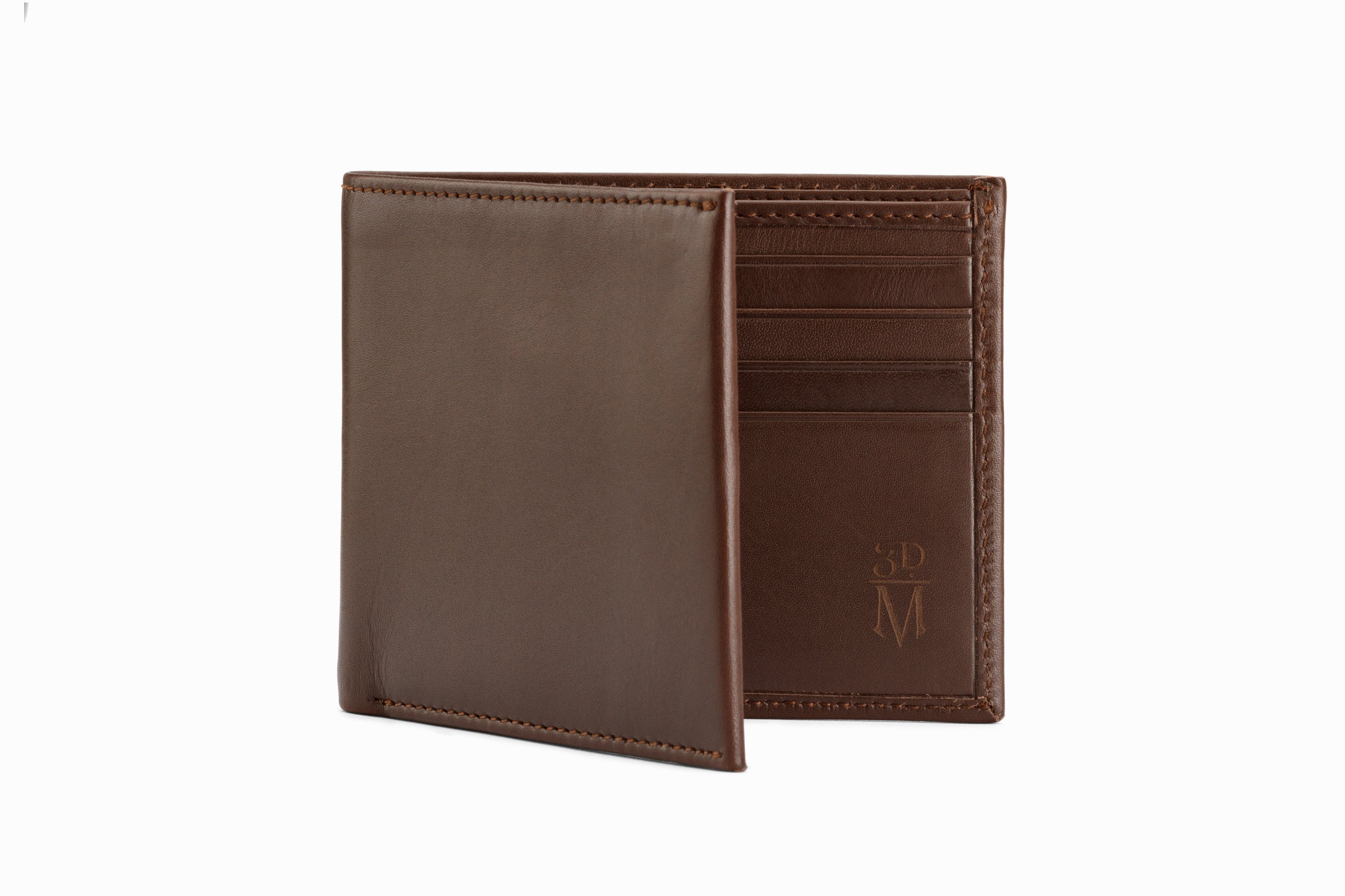 Slim Leather Wallet for Men - Genuine Dark Brown RFID Blocking Minimalist Bifold - Perfect for Everyday Carry & Travel