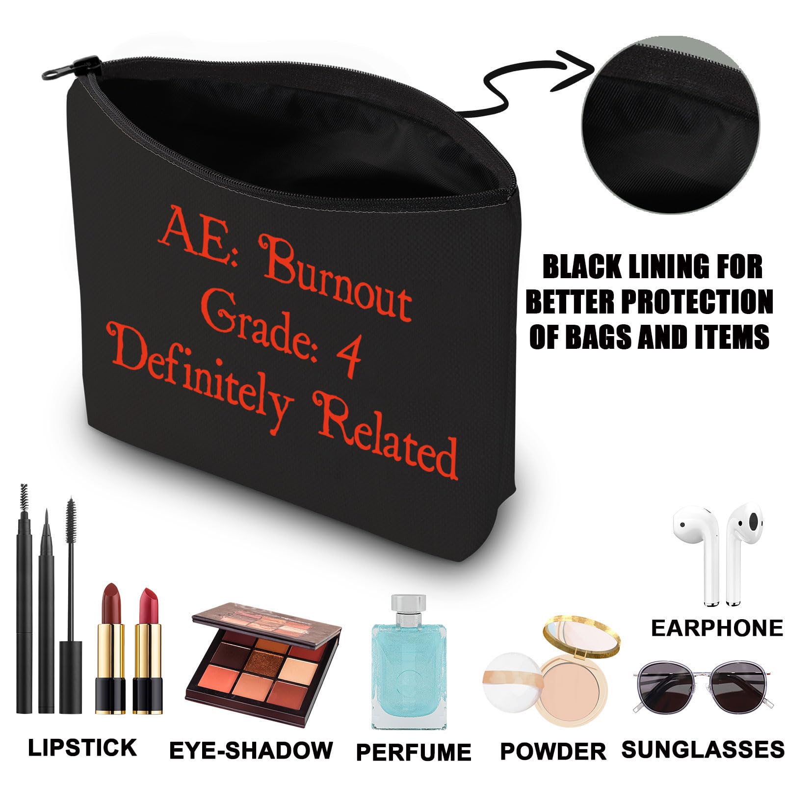 JNIAP Clinical Research Coordinator Makeup Bag - Perfect Gift for Clinical Instructors, Nurses & Researchers - Durable Canvas Tote for Medical Professionals (Great for Conferences & Daily Use)