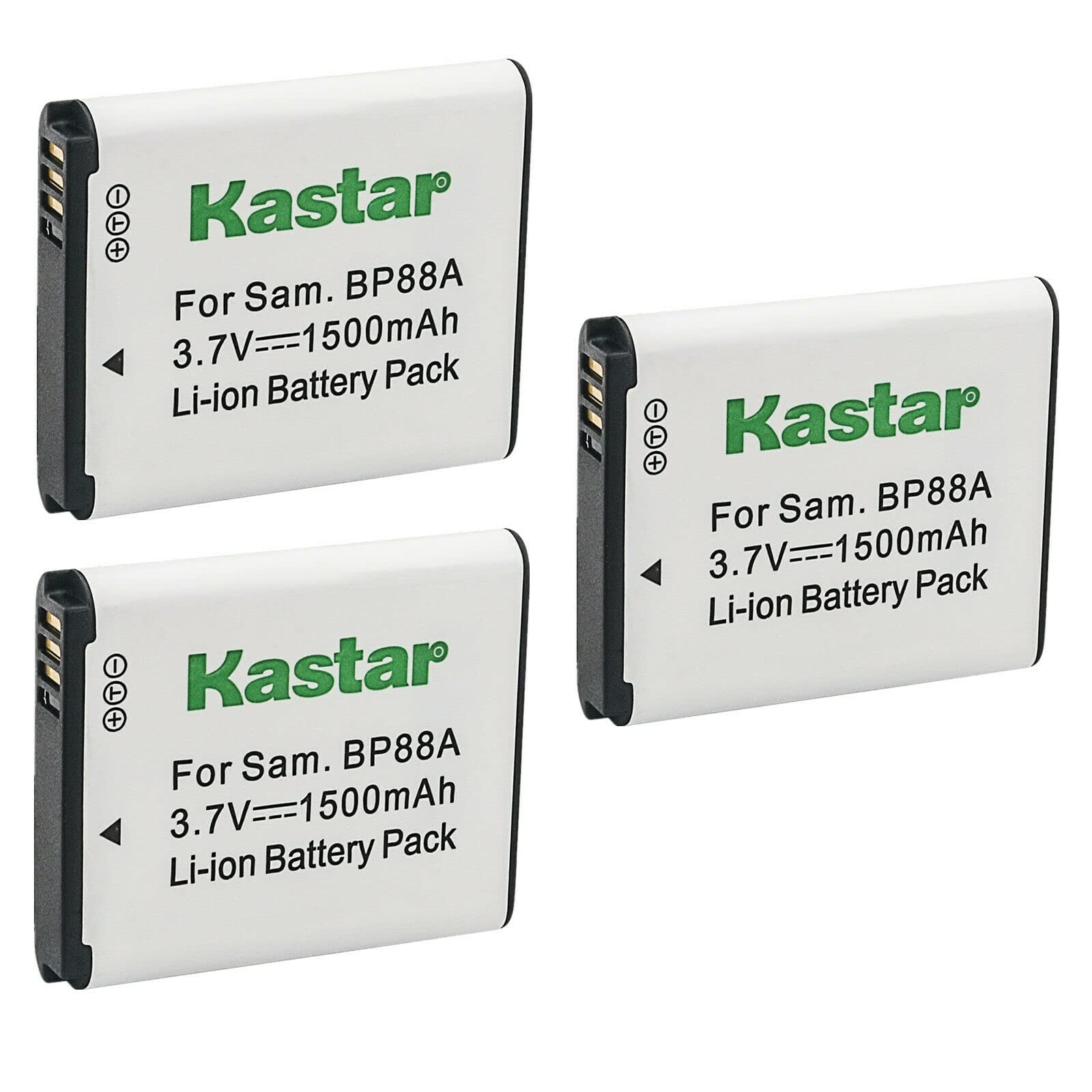 Kastar 3-Pack Replacement Battery for Samsung EA-BP88A EABP88A BP-88A BP88A - Compatible with Samsung DV200 DV300 DV300F DV305 DV305F Digital Cameras - Perfect for Travel Photography & Everyday Shooting