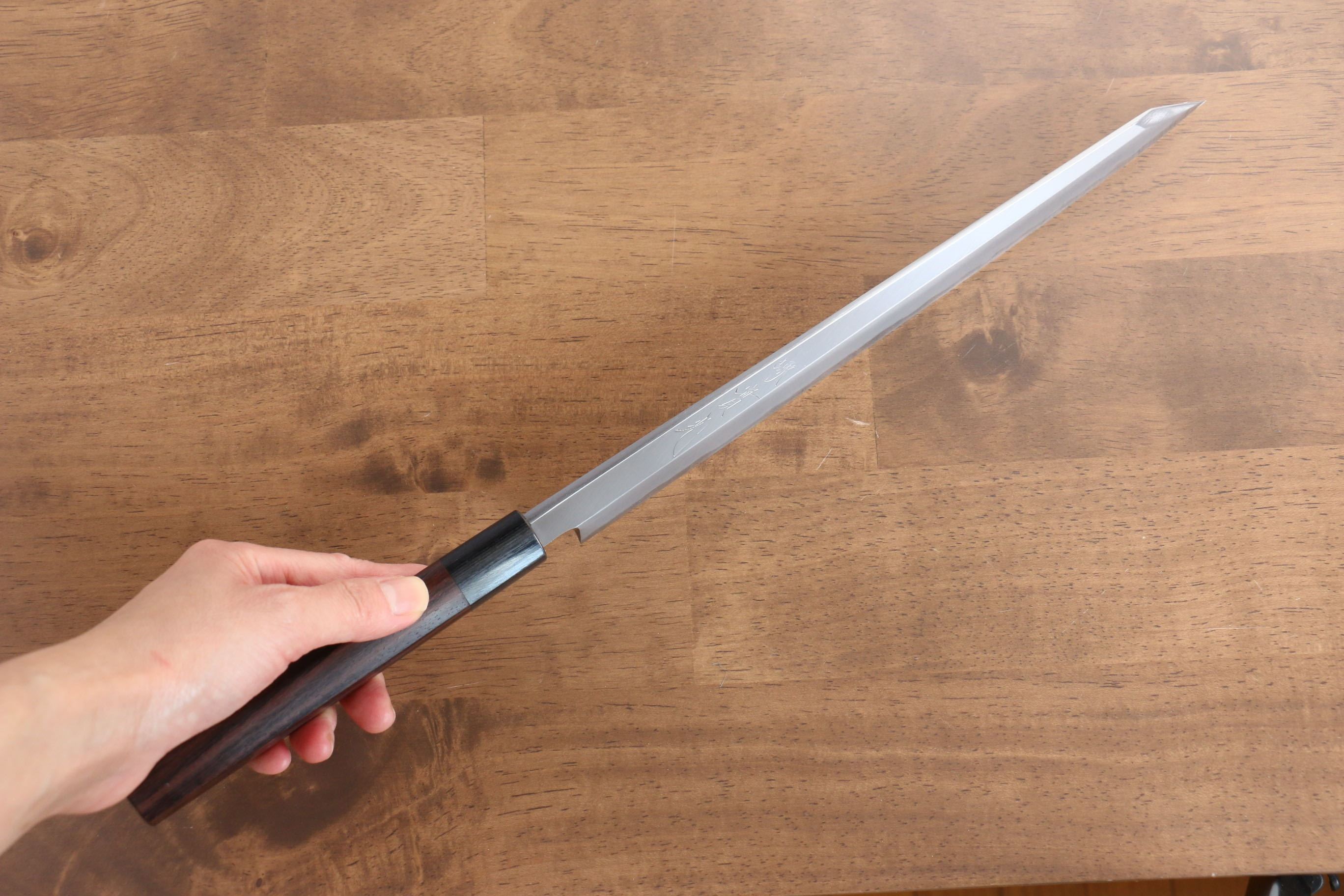 Premium Jikko White Steel No.2 Kiritsuke Yanagiba 270mm - Japanese Chef Knife with Ebony Handle - Perfect for Sushi, Sashimi & Precision Cutting