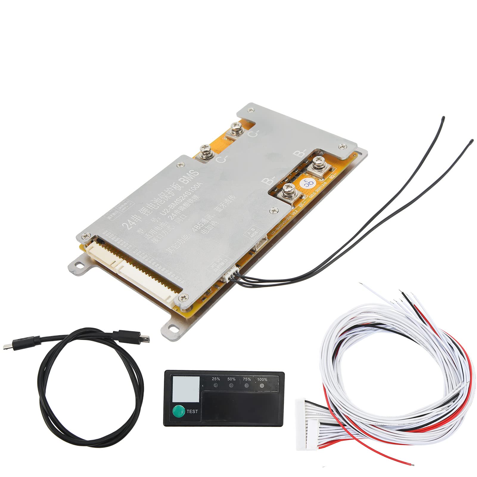 72V 120A BMS Battery Protection Board with Active Balancing - Waterproof Charger Module for E-Bike, Scooter & Solar Power Systems
