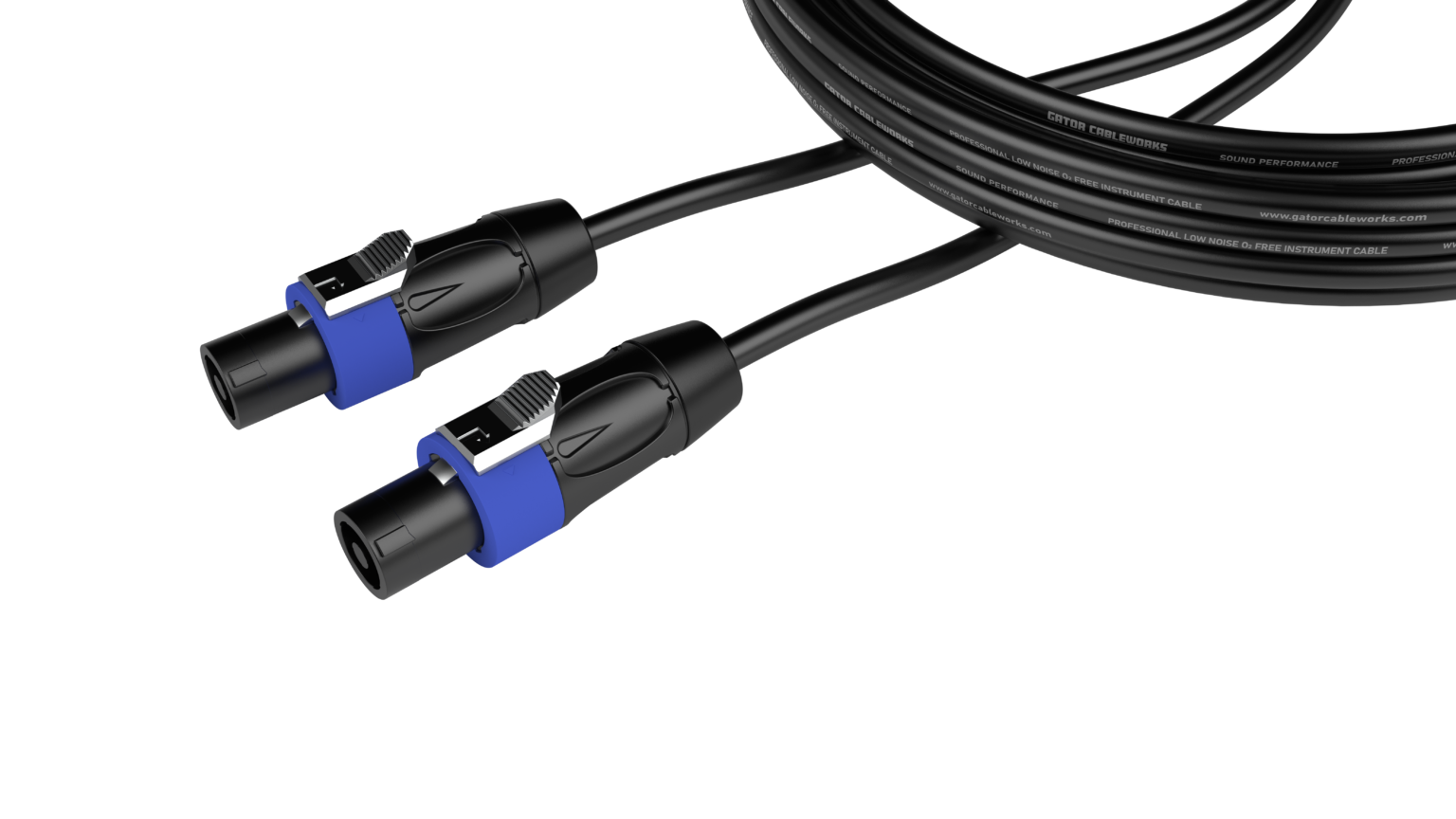 Gator Frameworks 10 Foot Twist Lock Speaker Cable - High-Quality Audio Connector for Live Performances, Studio Recording & Home Theater Systems