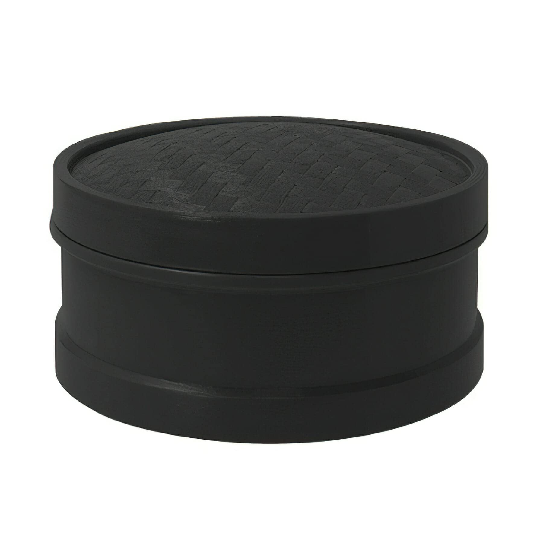 BPA-Free Plastic Round Steamer Set - 6 Inch, Black (12-Pack) | Microwave & Dishwasher Safe | Perfect for Restaurants, Catering & Home Meal Prep