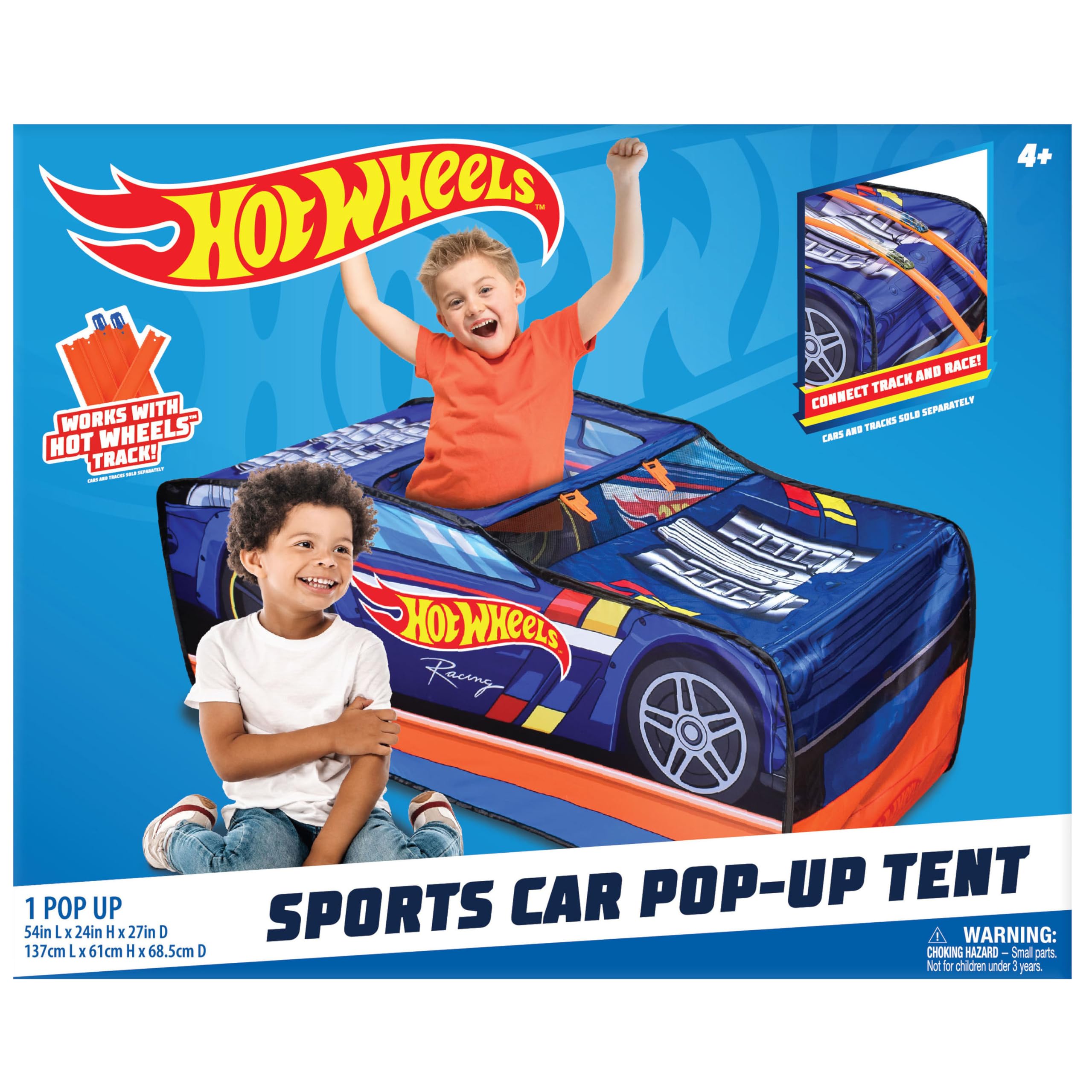 Hot Wheels Pop Up Play Tent for Kids - Foldable Playhouse for Boys & Girls - Indoor & Outdoor Fun for Birthday Parties, Camping, and Backyard Adventures