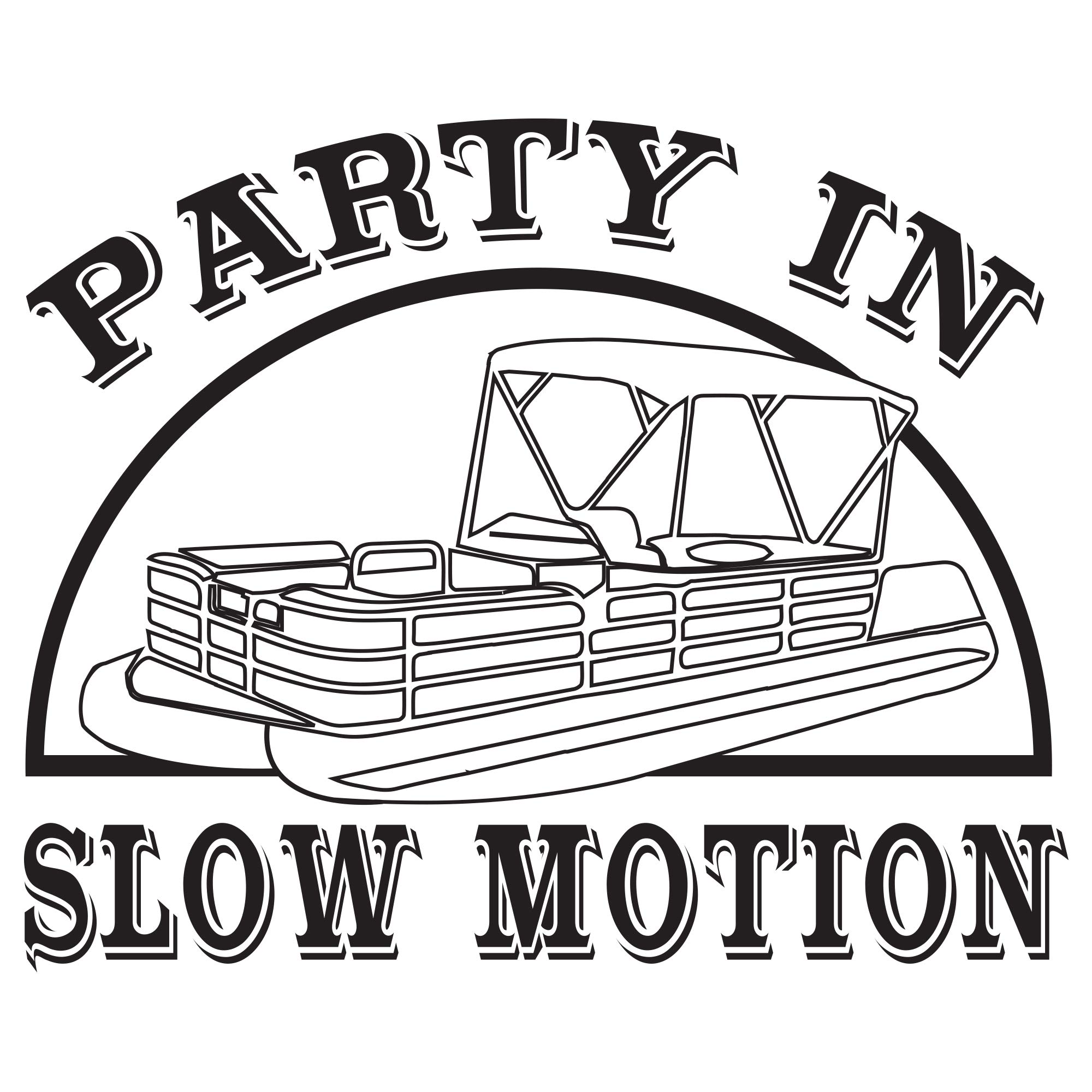Funny Summer Lake Life Pontoon Boat Tank Top - Party in Slow Motion Graphic Tee for Women | Casual Wear, Beach Outings & Boat Parties