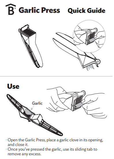 Stainless Steel Garlic Press - Easy Squeeze Garlic Mincer & Crusher for Cooking, Baking, and Meal Prep - Perfect for Garlic Lovers & Home Chefs