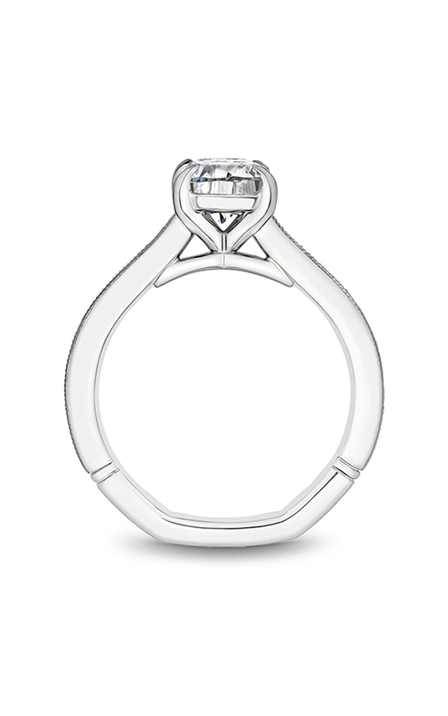 Noam Carver Atelier A005 02A Diamond Engagement Ring - 14K White Gold Solitaire Ring for Women, Perfect for Proposals, Anniversaries & Romantic Occasions