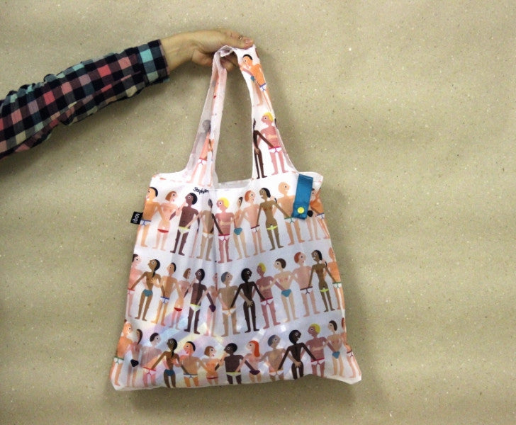 LOQI Artist Collection Tote Bag by Stephen Cheetham - Eco-Friendly Reusable Shopping Bag for Groceries, Beach & Daily Use