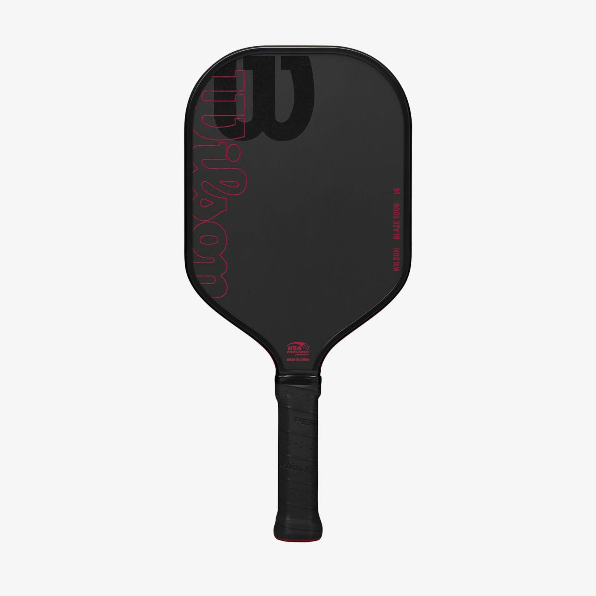 Wilson Blaze Tour 16 Pickleball Paddle - Premium Carbon Fiber Face with Cushion Grip | Black/Red Color | Perfect for Indoor & Outdoor Play, Tournaments & Recreational Games