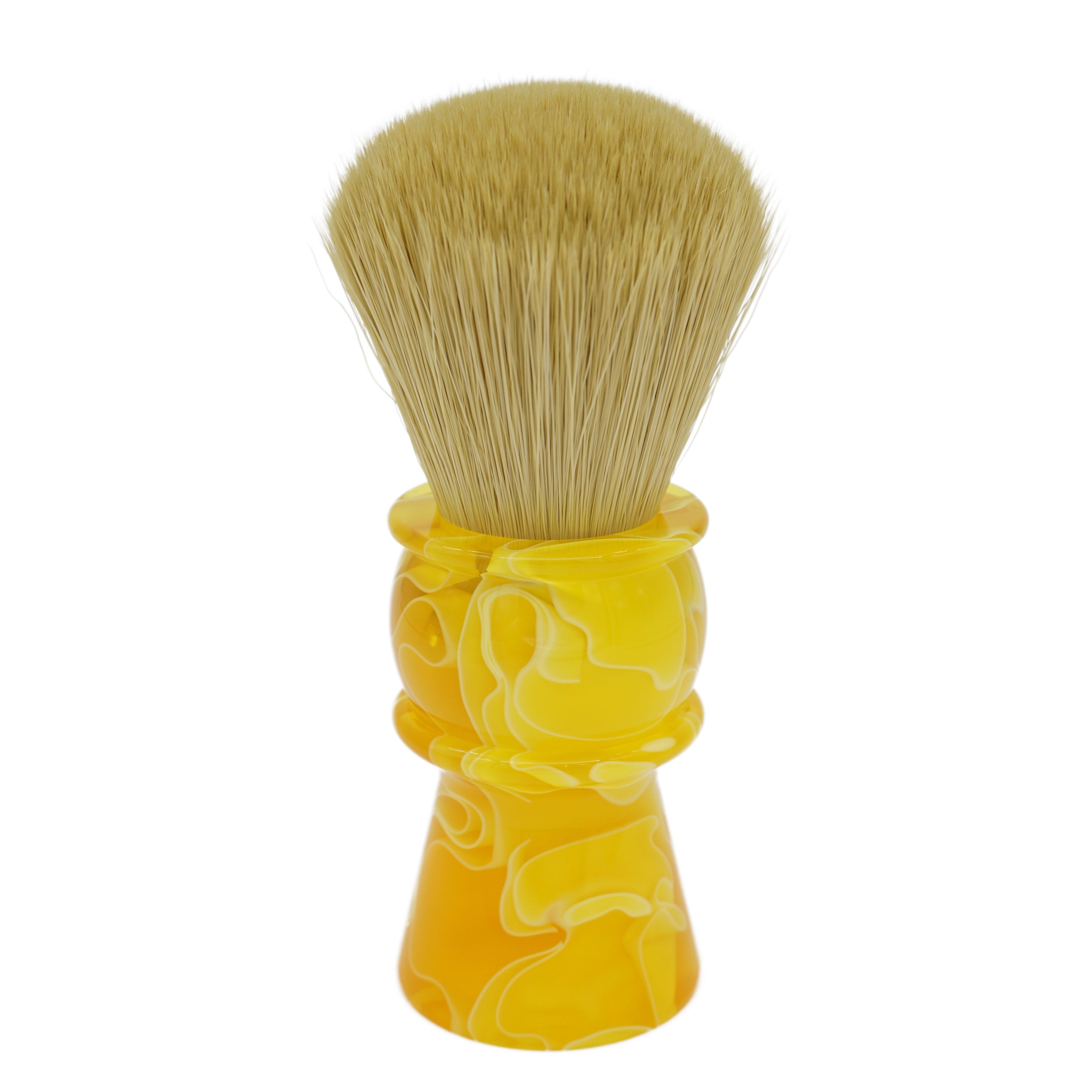 AP Shave Co. 24mm Faux Boar Synthetic Shaving Brush - Soft & Durable for Wet Shaving - Perfect for Men's Grooming & Travel Shaving Kit (Yellow)