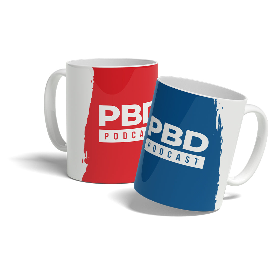 PBD Podcast Red & White Valuetainment Coffee Mug - Perfect for Office, Home & Gifts - Inspirational Entrepreneurial Drinkware