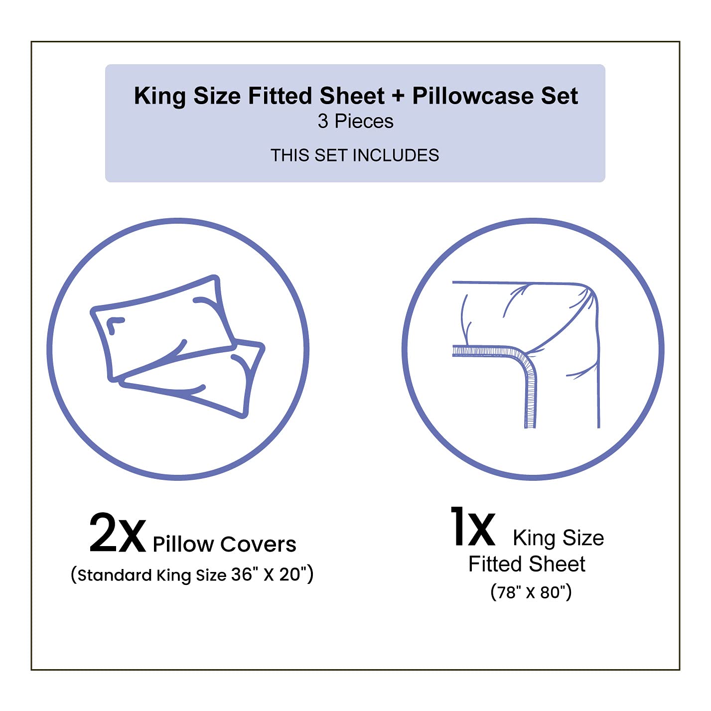 Ambesonne Fitness Fitted Sheet & Pillow Sham Set - Motivational Animal Print 3-Piece Bedding Set for King Size Beds | Pig, Rabbit & Giraffe Design | Summer Workout Inspiration | Perfect for Gym Enthusiasts & Home Decor