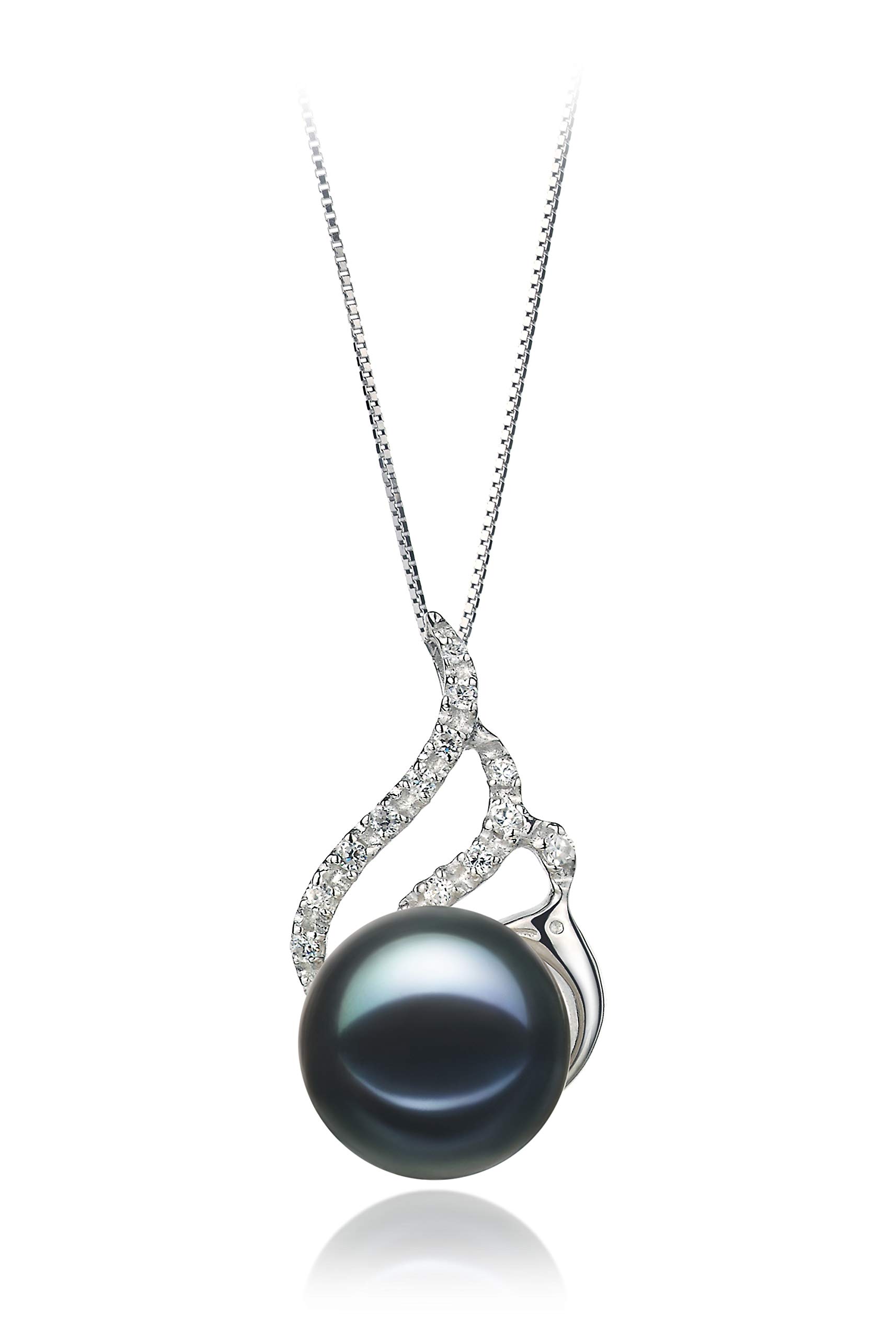 12-13mm AA Quality Freshwater Cultured Pearl Pendant Necklace for Women - 925 Sterling Silver Jewelry by Tracy Black | Elegant Gift for Anniversary, Birthday & Special Occasions