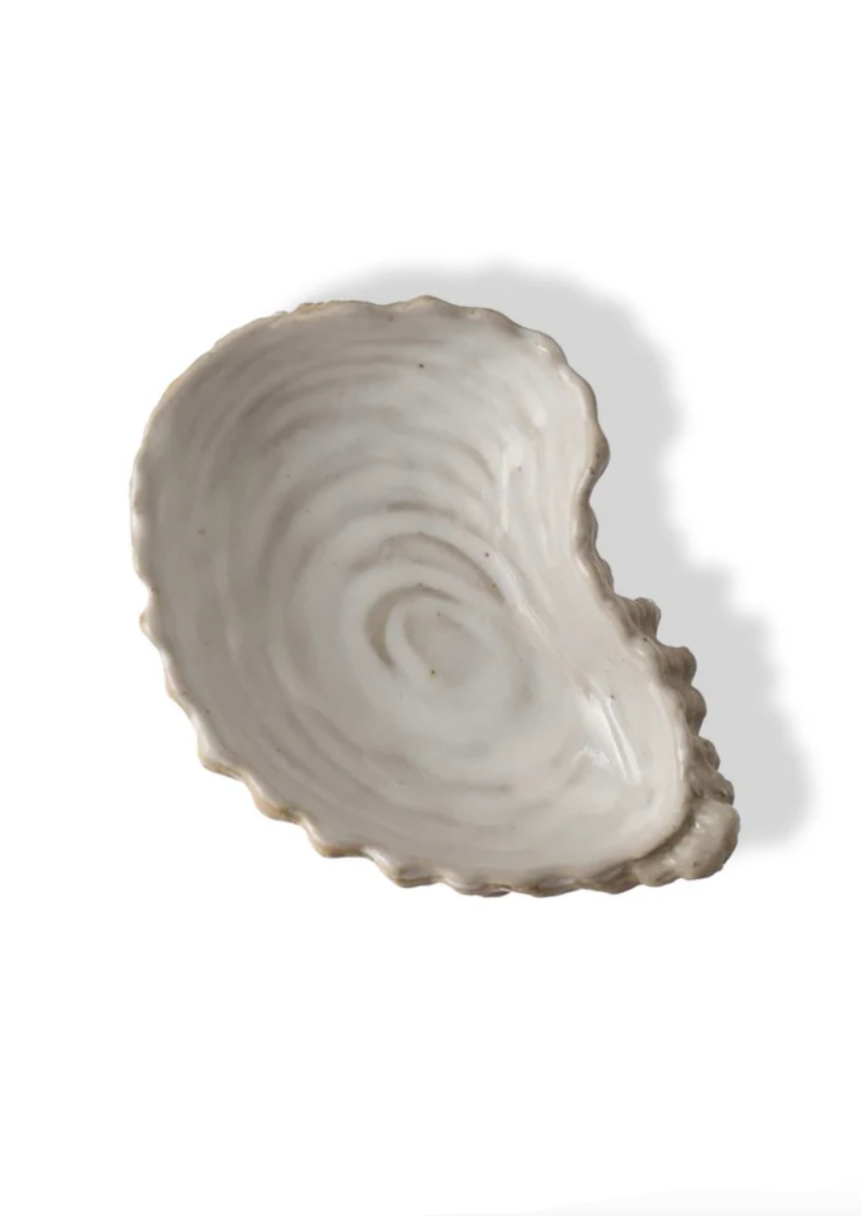 Elegant Oyster Shell Trinket Dish - Perfect for Jewelry, Keys & Small Essentials | Boho Beach Decor for Bathroom, Dresser & Vanity Organizer