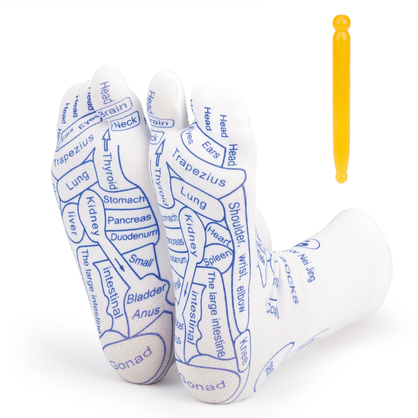 Reflexology Socks with Massage Tools - Acupressure Foot Massage Socks for Men (Size L/XL) - Relieve Foot Pain & Improve Circulation - Perfect for Relaxation After Work, Yoga, or Travel