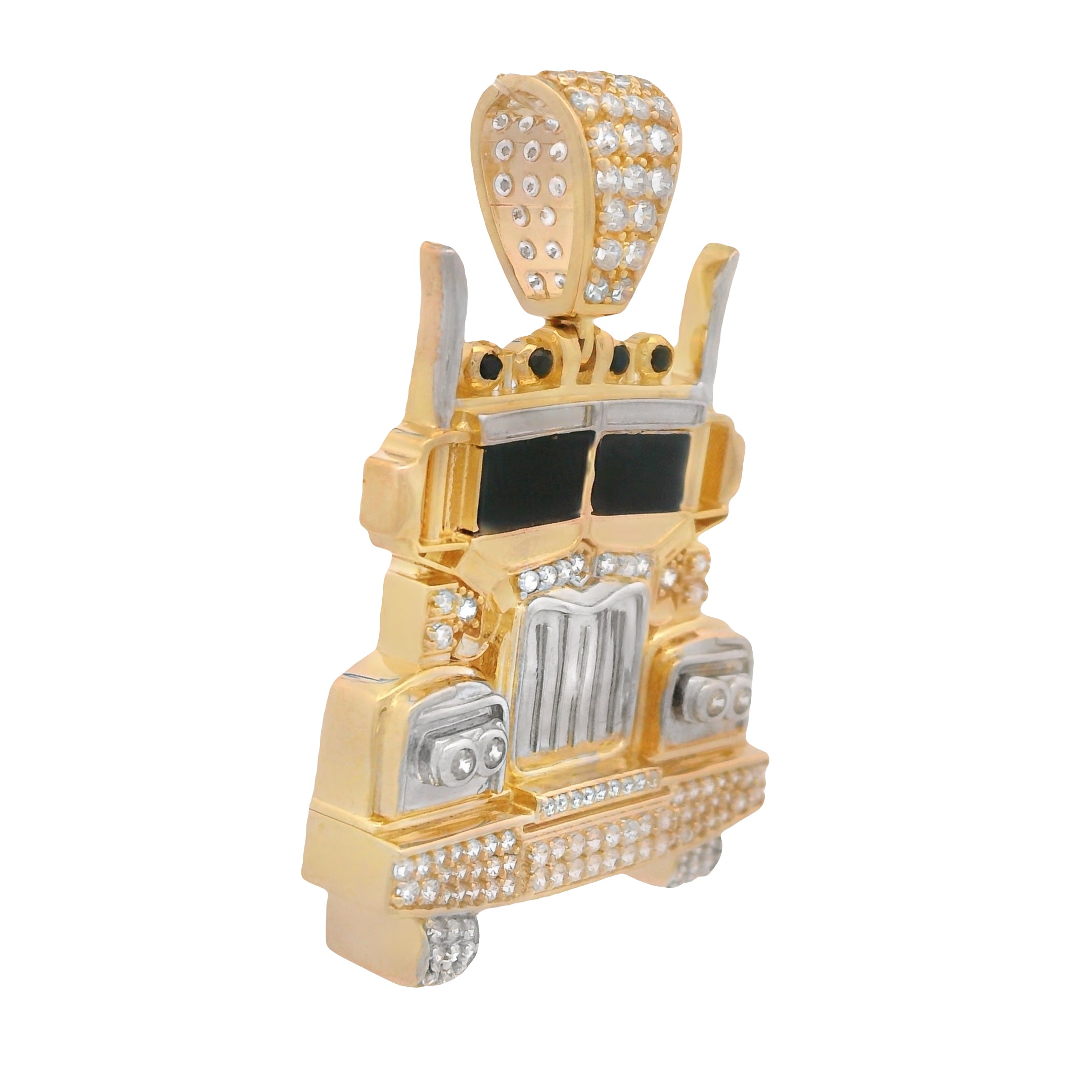 14K Gold Truck CZ Pendant Necklace for Men - JTJ™ Jewelry | Perfect Gift for Truck Lovers & Car Enthusiasts