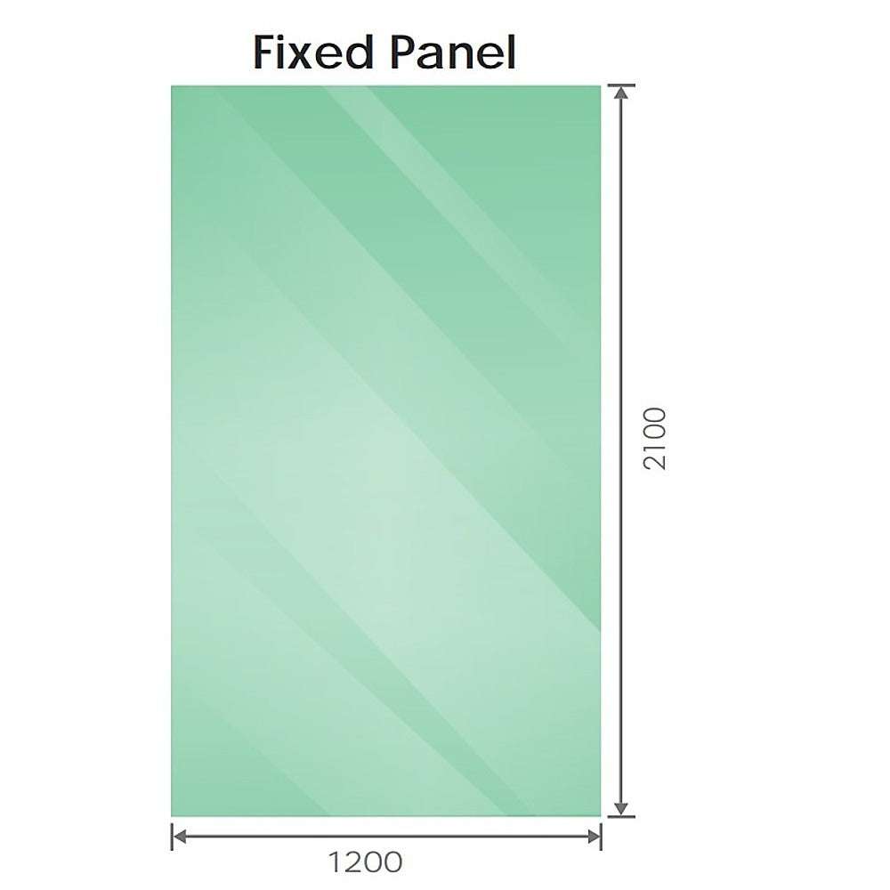 120x210cm Frameless Glass Shower Screen with Gold Wall Channel - Modern Bathroom Enclosure for Walk-in Showers, Sliding Door Replacement, Luxury Spa Style