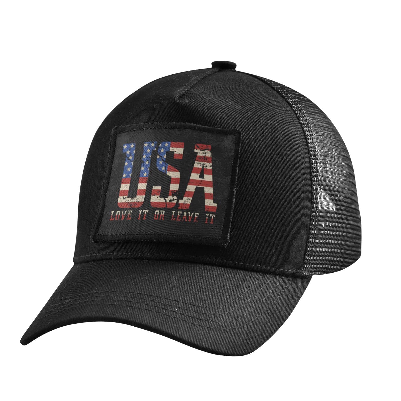 Sinestour USA American Flag Baseball Cap - Low Profile Dad Hat for Men & Women - Adjustable Army Style Unisex Black Hat - Perfect for Outdoor Sports, Patriotic Events & Casual Wear