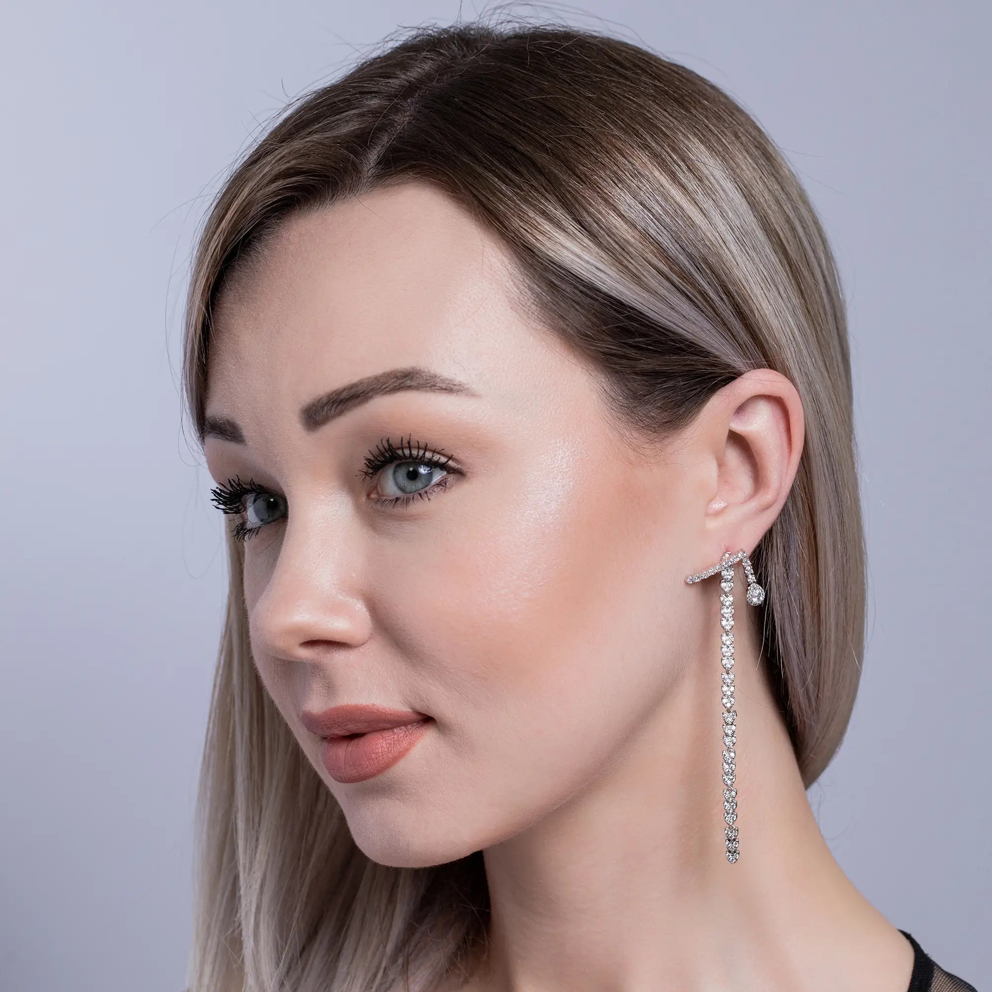 Elegant Beverly Long Dangle Earrings for Women - Fashion Statement Jewelry for Parties, Weddings & Evening Events