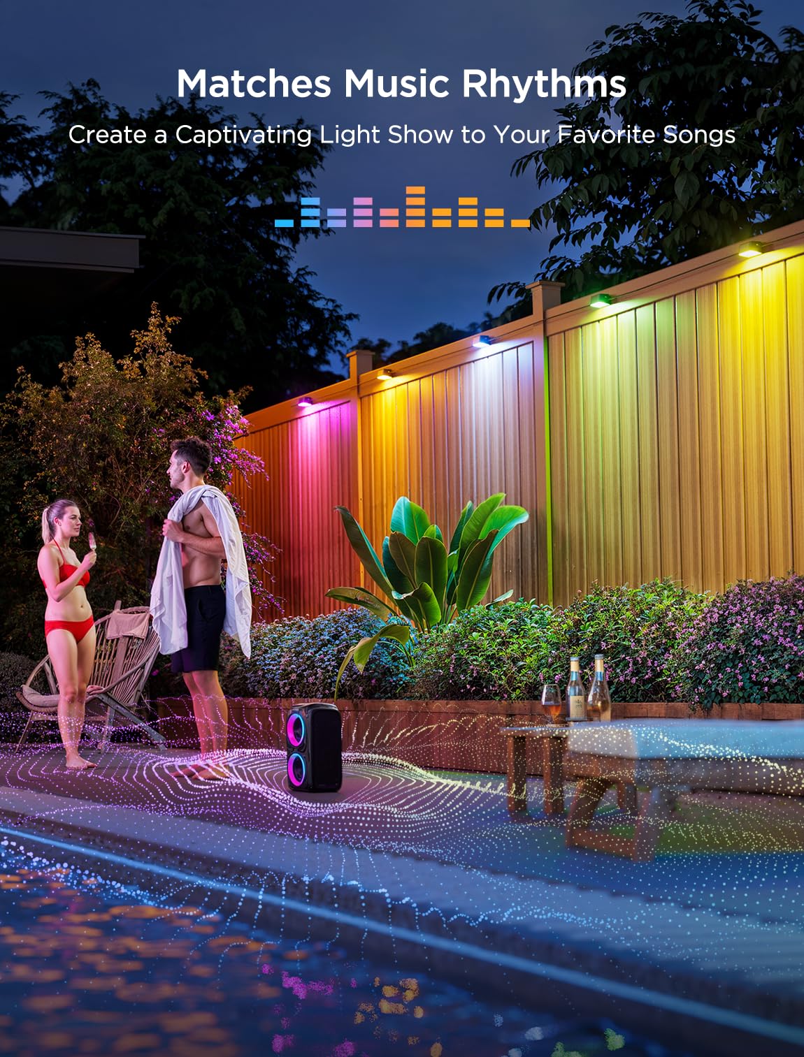 Govee H7067 Outdoor Deck Lights Extension Kit - 3 Pack (19.6ft) Waterproof LED Strip Lights for Patio, Garden, Stairs - Smart RGB Color Changing Lights with App Control | Perfect for Backyard, Pool Area, and Landscape Lighting