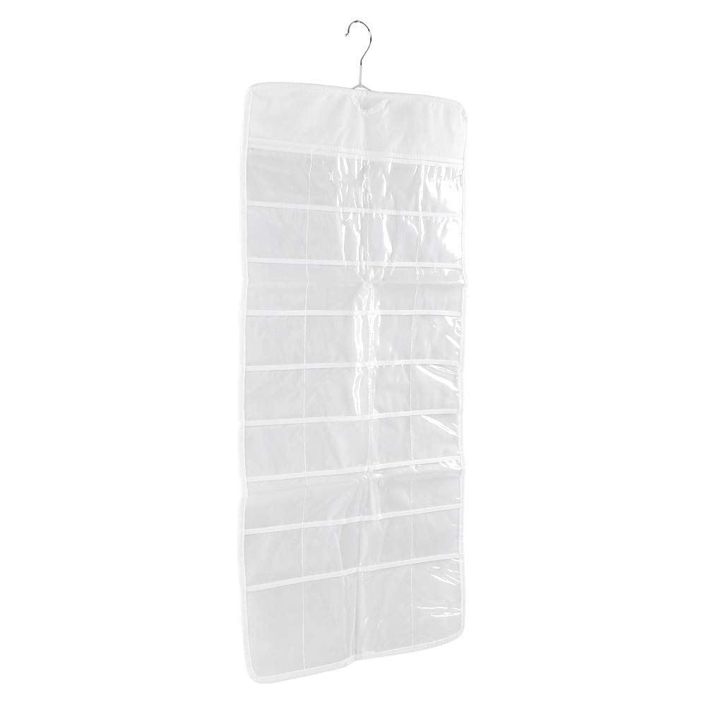 Pinsofy Hanging Jewelry Organizer - Over The Door Storage Bag with Dual Sides for Necklaces, Earrings & Small Trinkets | Closet & Bathroom Organization Solution for Women