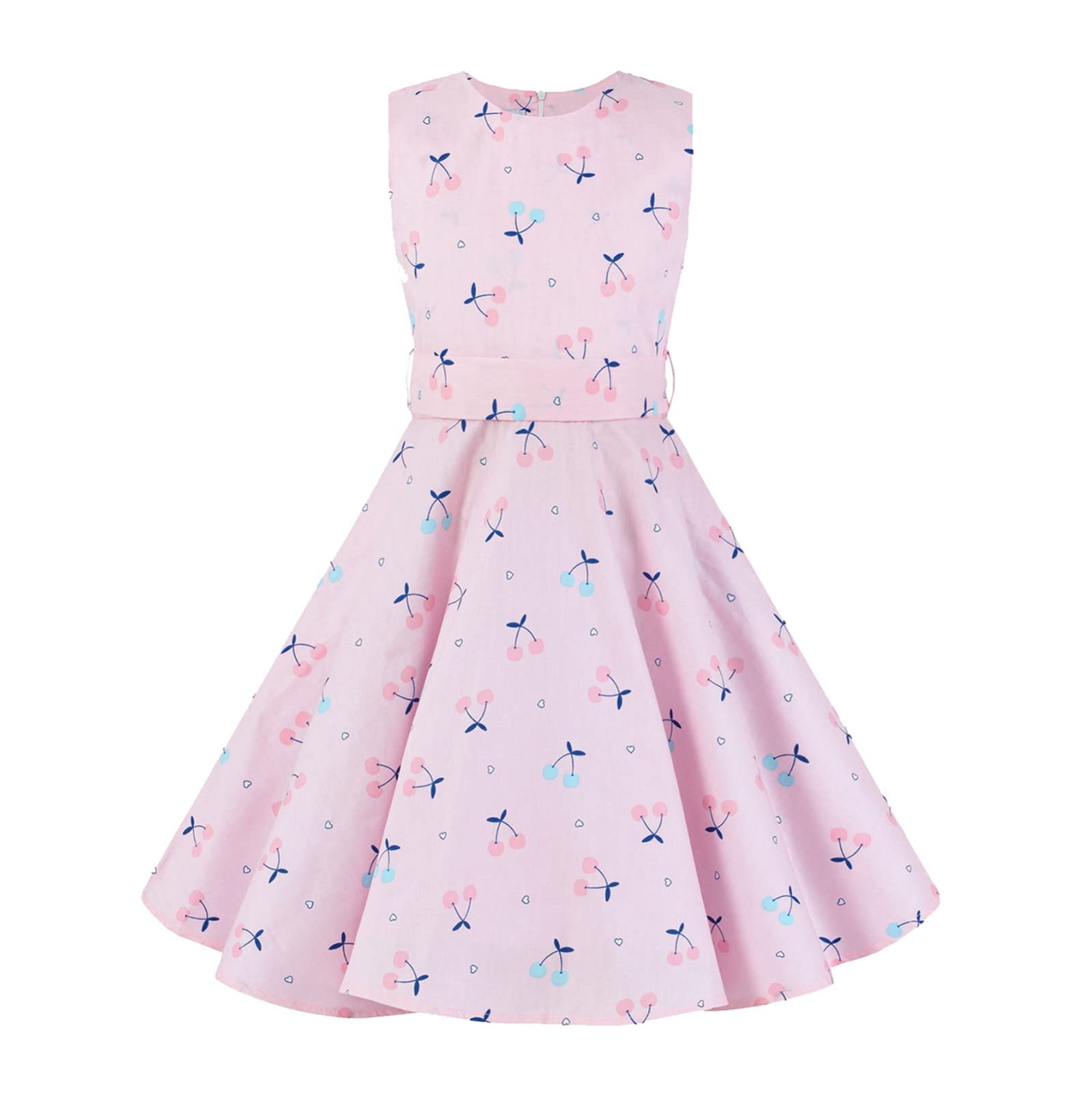 **Girls Floral Sleeveless Party Princess Dress – Elegant Summer Gown for Kids, Birthday, Pageant & Special Occasions**