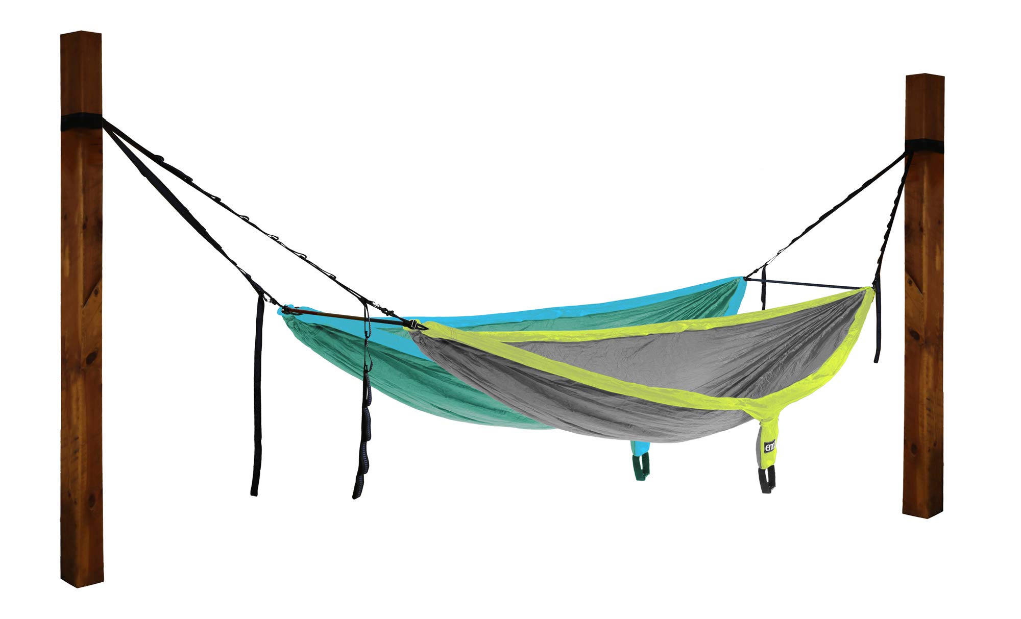 ENO Fuse Tandem Hammock System - Lightweight Durable Double Hammock with Retro Color & Anodized Aluminum Spreader Bars (277g) - Perfect for Camping, Backpacking & Outdoor Adventures
