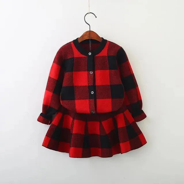 Girls Plaid Skirt Outfit Set - Cute Kids Clothing for School, Party & Photos | Toddler to Teen Fashion