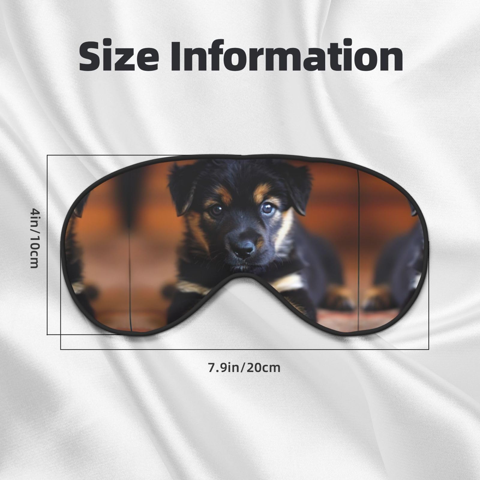 Double-Sided Puppy Print Sleep Mask for Dogs - Soft & Light Blocking Eye Cover to Improve Sleep Quality | Perfect for Travel, Naps & Nighttime Use