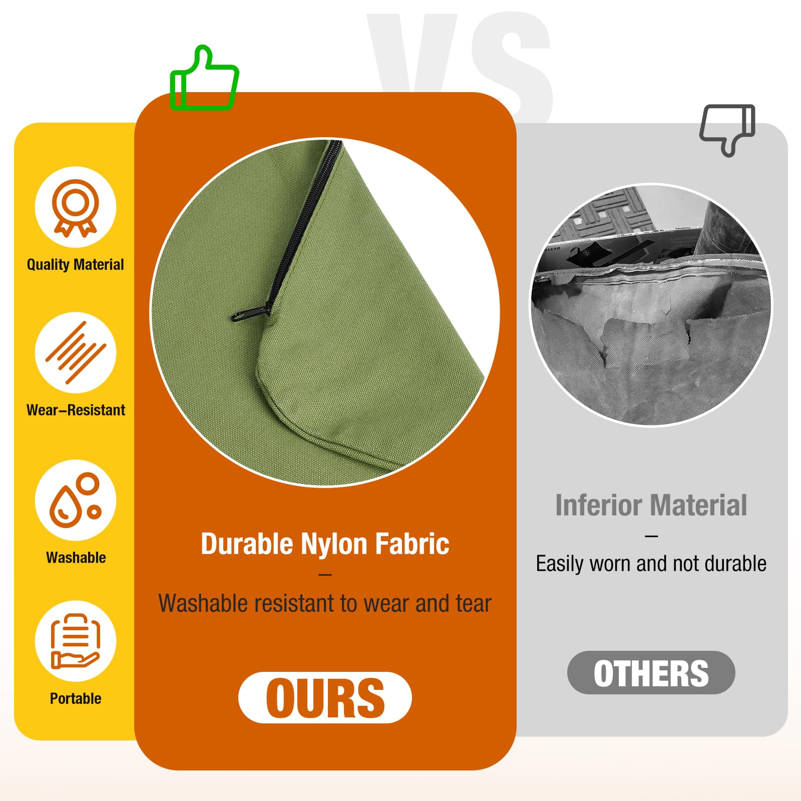 **Zipcase Leaf Blower Vacuum Bag with Zippered Bottom - Durable Dump Pouch for Ultra Blower Rake & Vacuum Leaf Blowers - Perfect for Yard Cleanup & Lawn Maintenance**