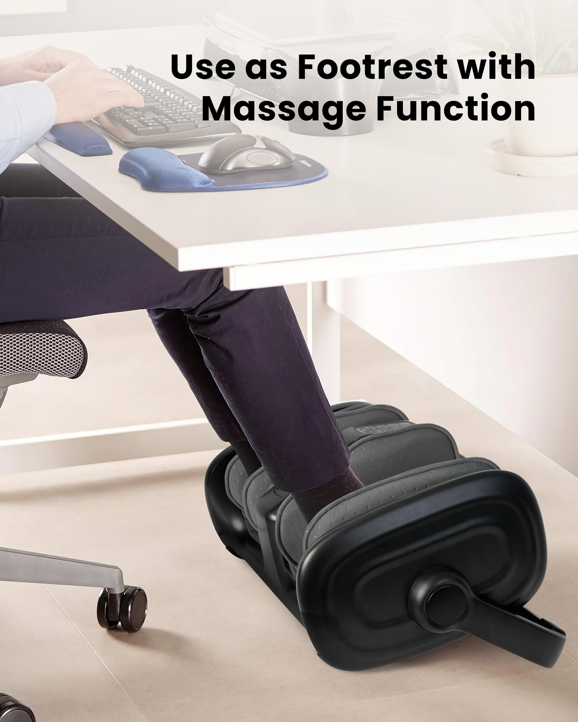 COMFIER Shiatsu Foot Massager with Heat - FSA HSA Eligible Calf & Foot Massager for Plantar Fasciitis Relief - Kneading, Vibration & Compression Therapy with Remote Control - Fits Up to Size 14 - Perfect Gift for Men & Women - Ideal for Home Relaxation, Office Stress Relief & Post-Workout Recovery
