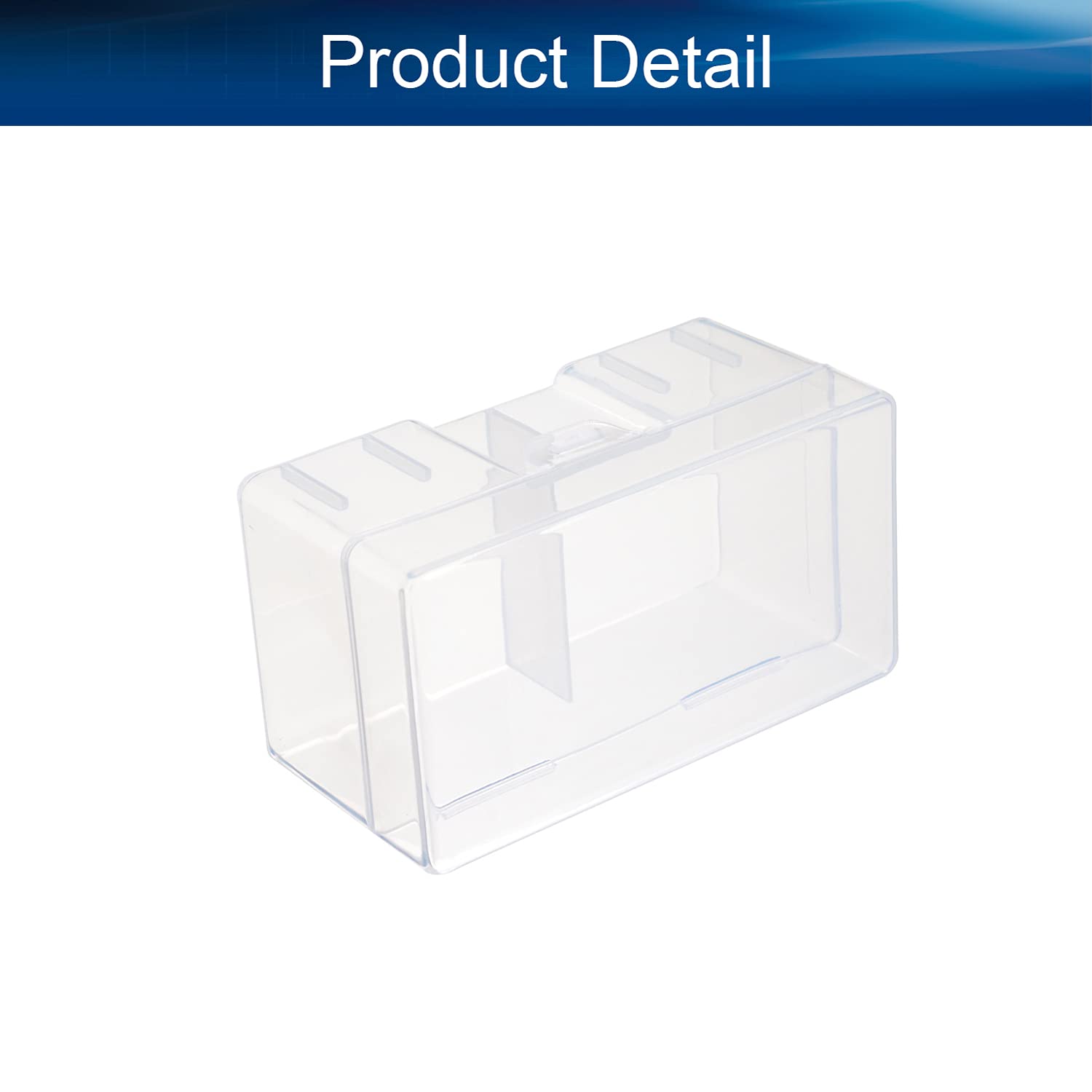 Heyiarbeit Clear 9V Battery Storage Case Holder Box - Holds 12 Batteries (1 Pack) | Perfect for Home, Office & Emergency Kits
