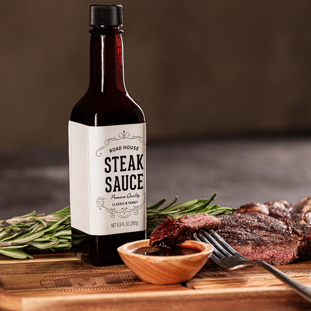 Man Crates Steak Night Crate - Premium Solid Wood Steak Plates, Professional Stainless Steel Knives, Unique Steak Charms & Gourmet Seasonings - Ultimate Steak Lover Gift Set for BBQ, Grilling & Special Occasions