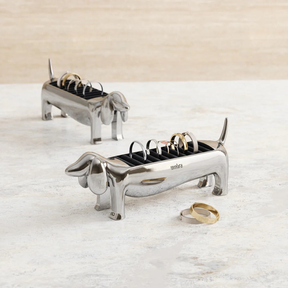 Dachsie Ring Holder - Elegant Jewelry Organizer for Rings, Earrings & Small Accessories - Perfect for Bathroom, Bedroom & Travel