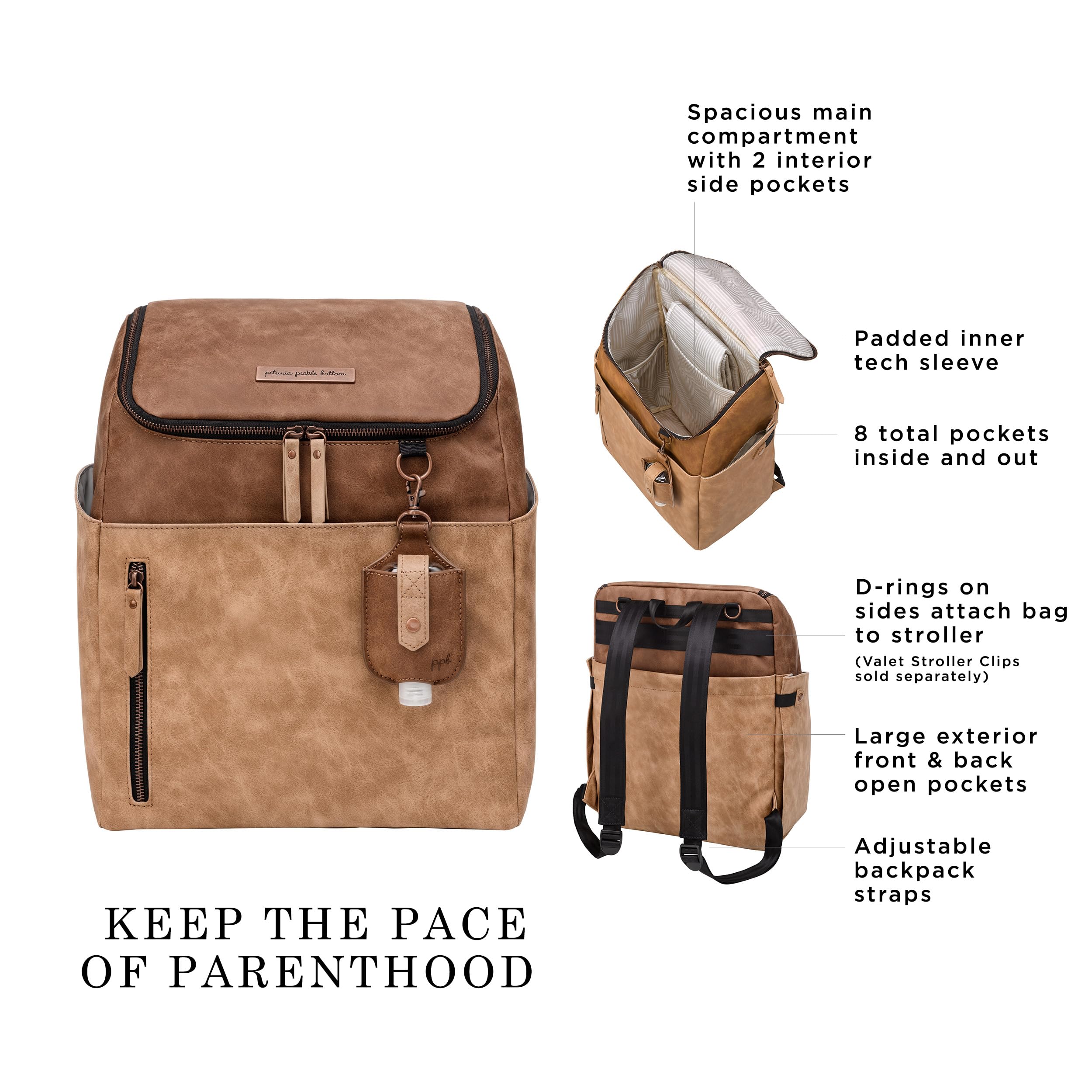 Petunia Pickle Bottom Tempo Backpack - Stylish & Functional Diaper Bag for Moms | Perfect for Travel, Daycare & Everyday Use