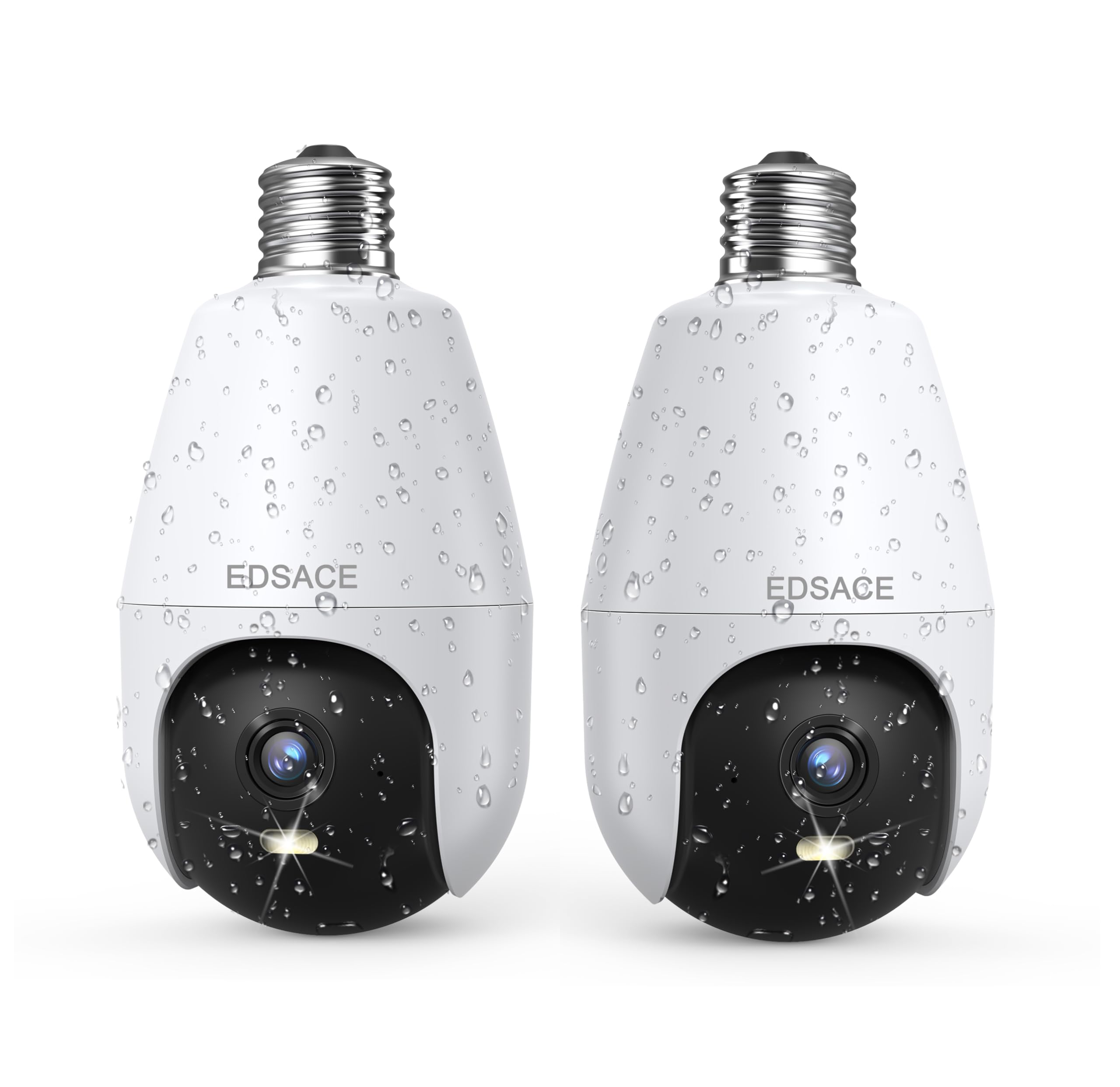 2K HD WiFi Weatherproof Light Bulb Security Camera - 360° Wireless Outdoor & Indoor Dome Camera for Home Surveillance, Smart Light Socket Camera with Night Vision - Perfect for Porch, Garage, Backyard Security Monitoring