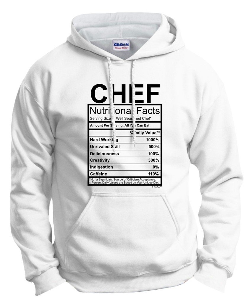 Funny Chef Gift Hoodie - Nutrition Facts Gag Sweatshirt for Cooking Enthusiasts | Perfect for Kitchen Pranks, Birthday Gifts & Culinary Humor