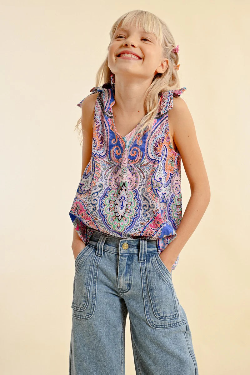 Girls' Mini Molly Tie Top - Cute & Stylish Summer Tops for Kids | Perfect for Beach, Playdates & Casual Outfits