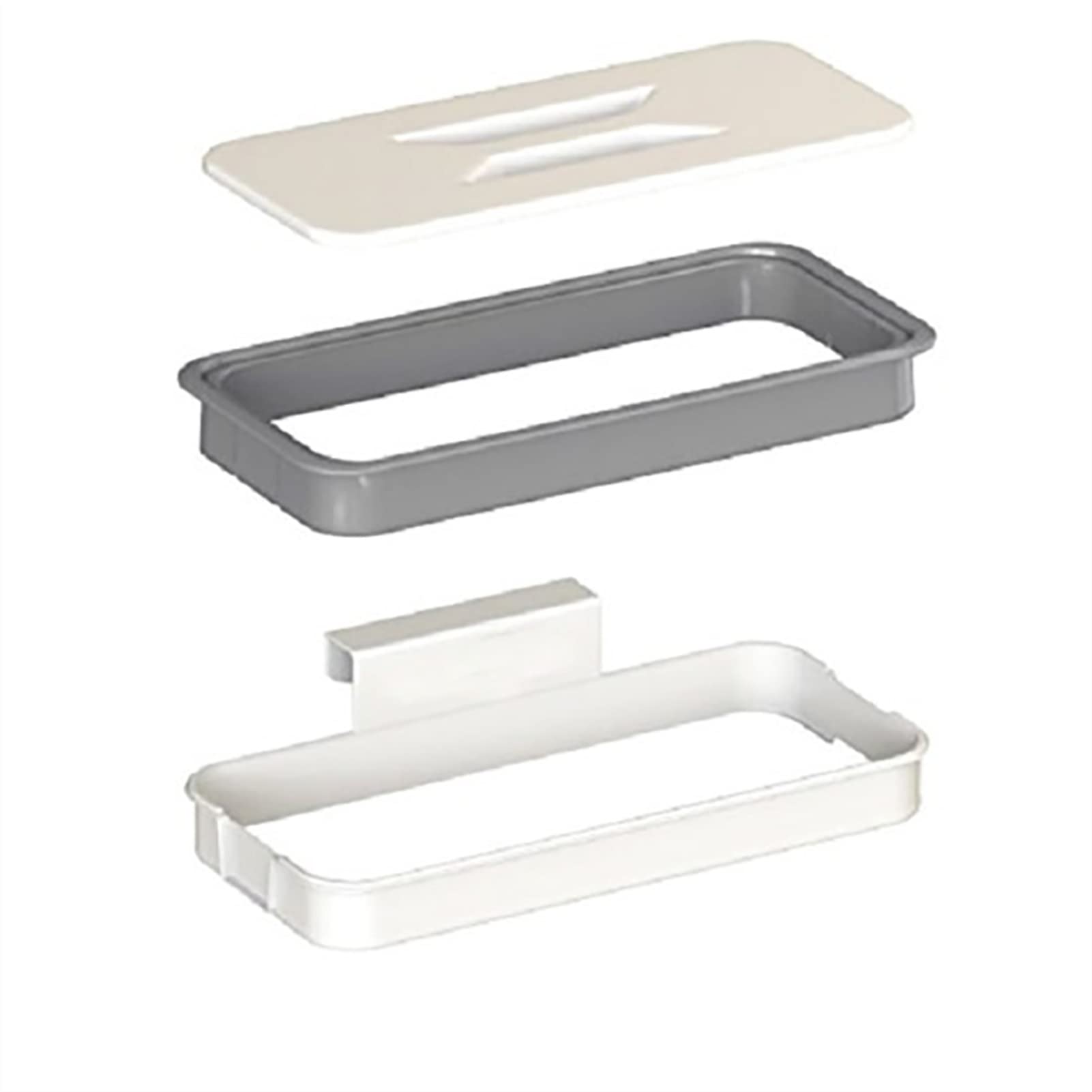 TOMYEUS 3-Piece Hanging Trash Can Set - Under Cabinet Door Mounted Waste Bin for Kitchen & Bathroom - Space Saving Garbage Storage Holder for Small Spaces - Perfect for Apartments, RVs, and Dorm Rooms