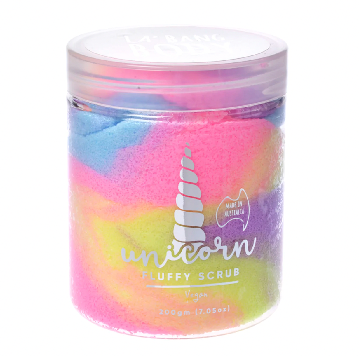 La'Bang Body Unicorn Fluffy Scrub - Soft Exfoliating Bath & Shower Gloves for Women & Girls - Perfect for Spa Day, Gift Giving & Self-Care Routine