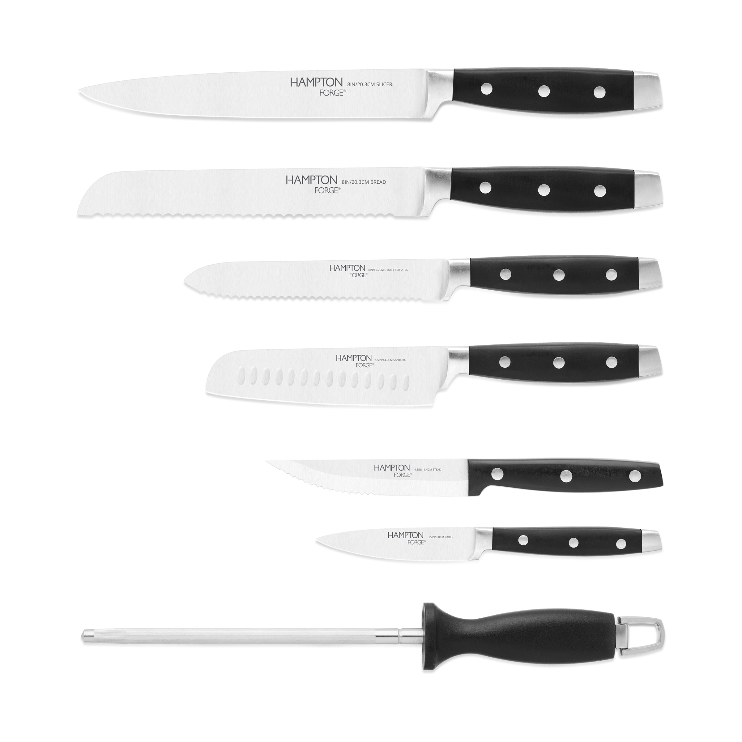 Premium Continental 15-Piece Cutlery Block Set - High-Quality Stainless Steel Knives with Wooden Storage Block - Perfect for Kitchen, Dining Room & Gift Giving