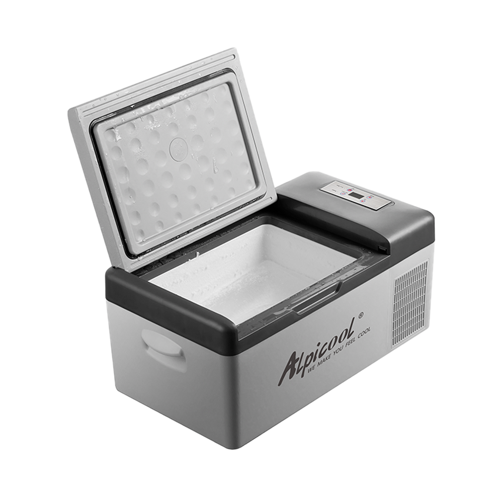 Alpicool C15 12V Portable Car Refrigerator Freezer - Compact Mini Fridge for Road Trips, Camping & Tailgating - 15 Quart Car Cooler with DC/AC Power for Trucks, SUVs & RVs
