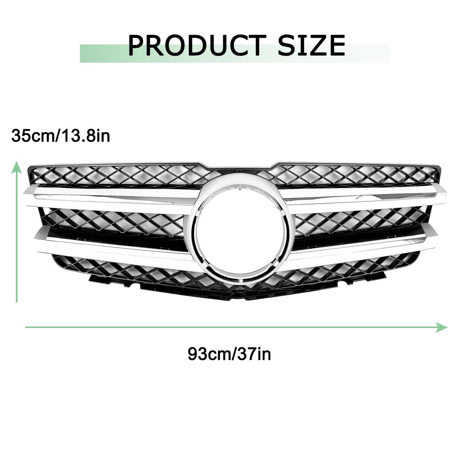 Mercedes Benz X204 GLK Front Grille Replacement (2008-2012) - Compatible with GLK250 & GLK350 Models - Perfect for Car Upgrades & Off-Road Adventures