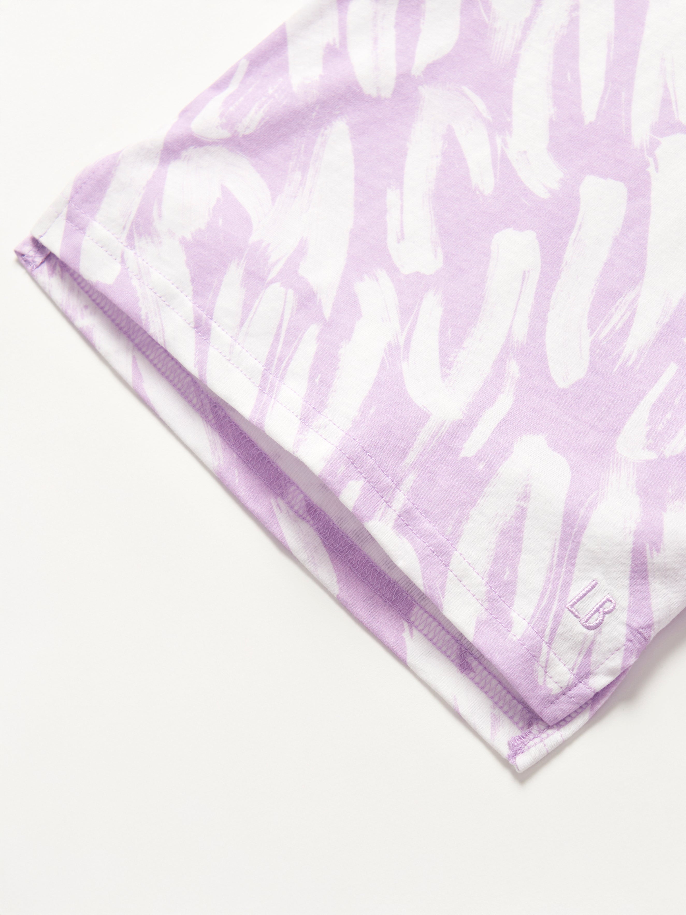 Brush Stroke Tee - Soft Lavender Cotton T-Shirt for Women | Casual & Artistic Graphic Tee for Everyday Wear, Outings & Gift Giving