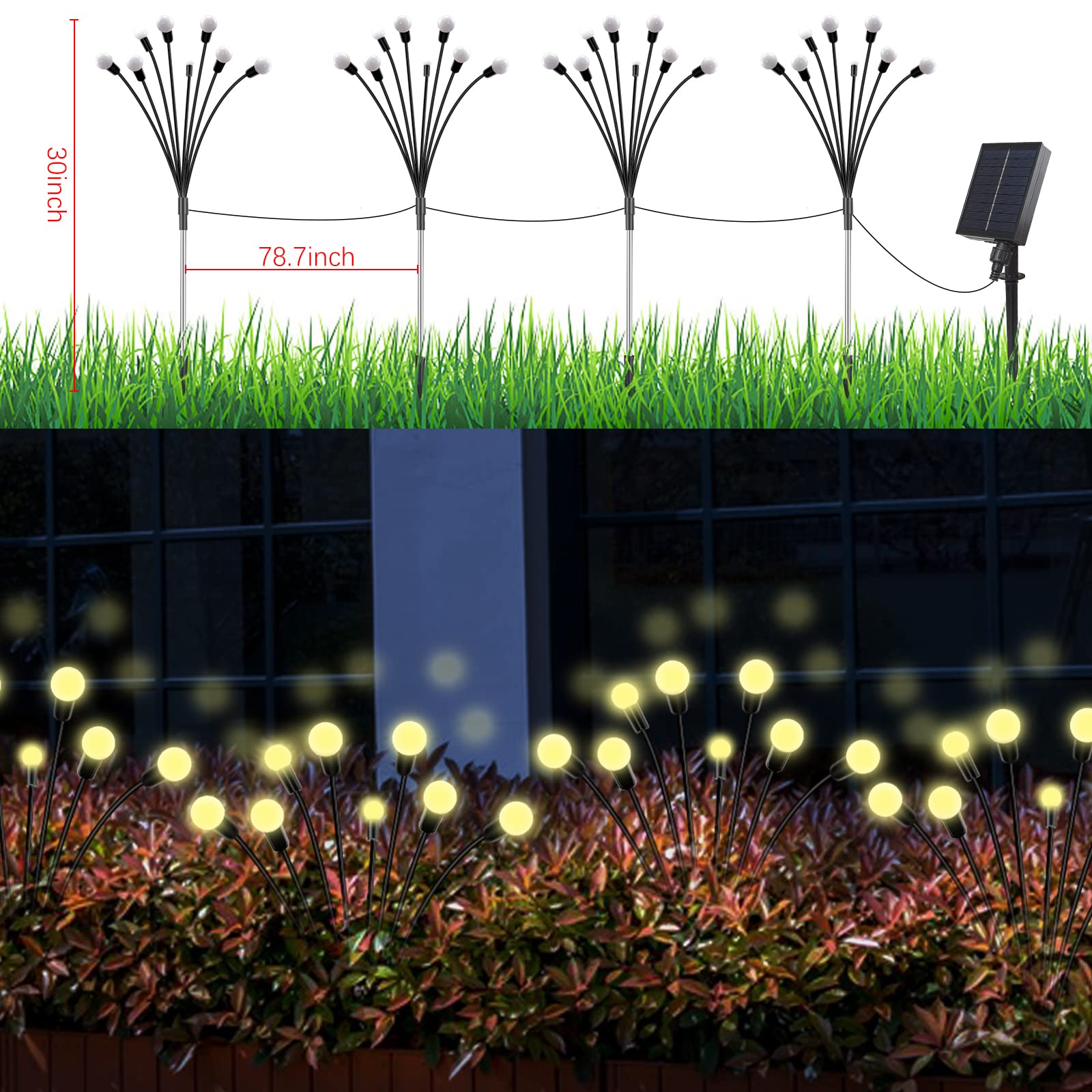 40 LED Solar Garden Lights Outdoor Waterproof - 5 Pack Solar Powered Pathway Lights for Yard, Patio, Lawn & Garden Decoration | Perfect for Landscape Lighting, Driveway Marking & Backyard Ambience